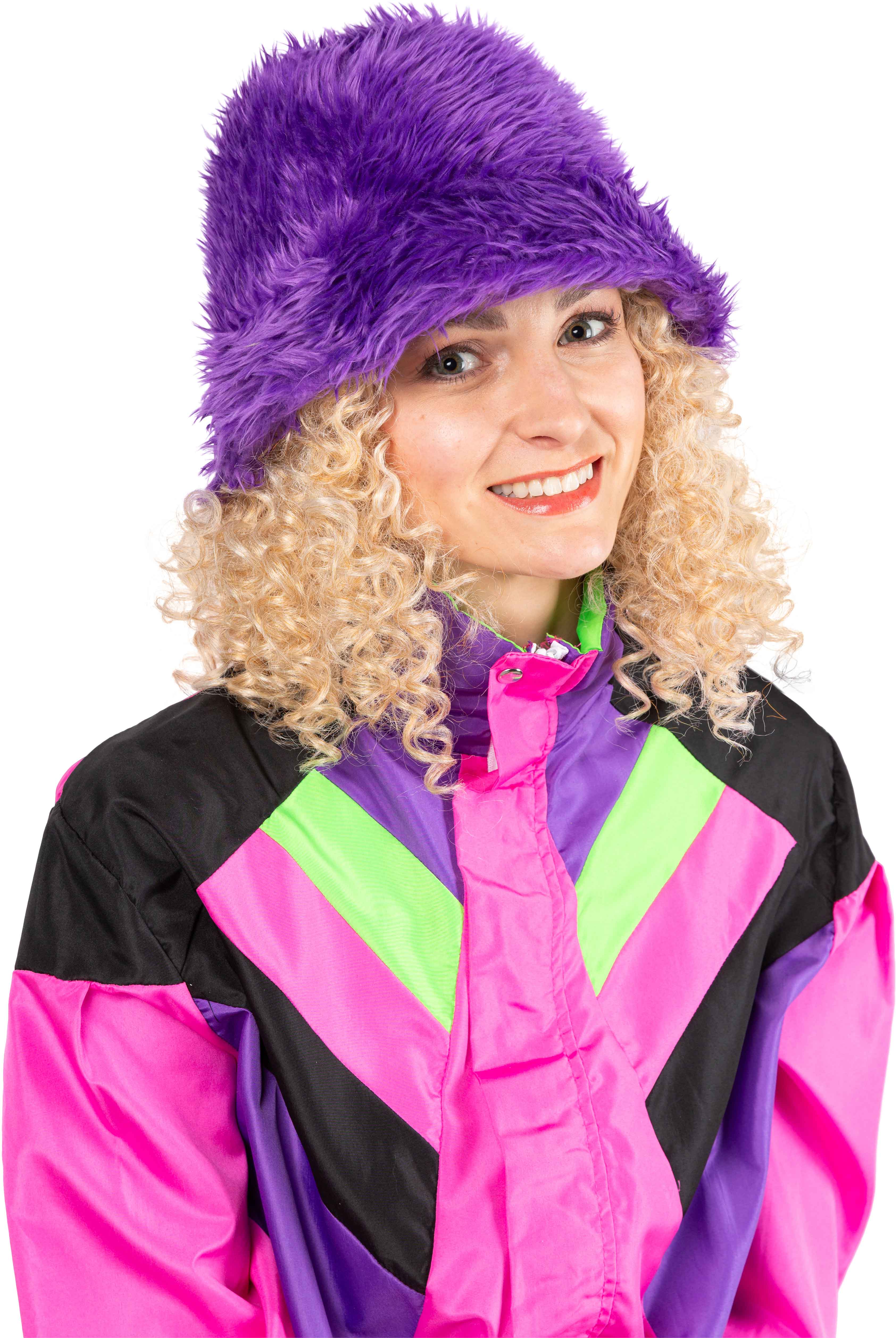 Fishermans cap fur, purple