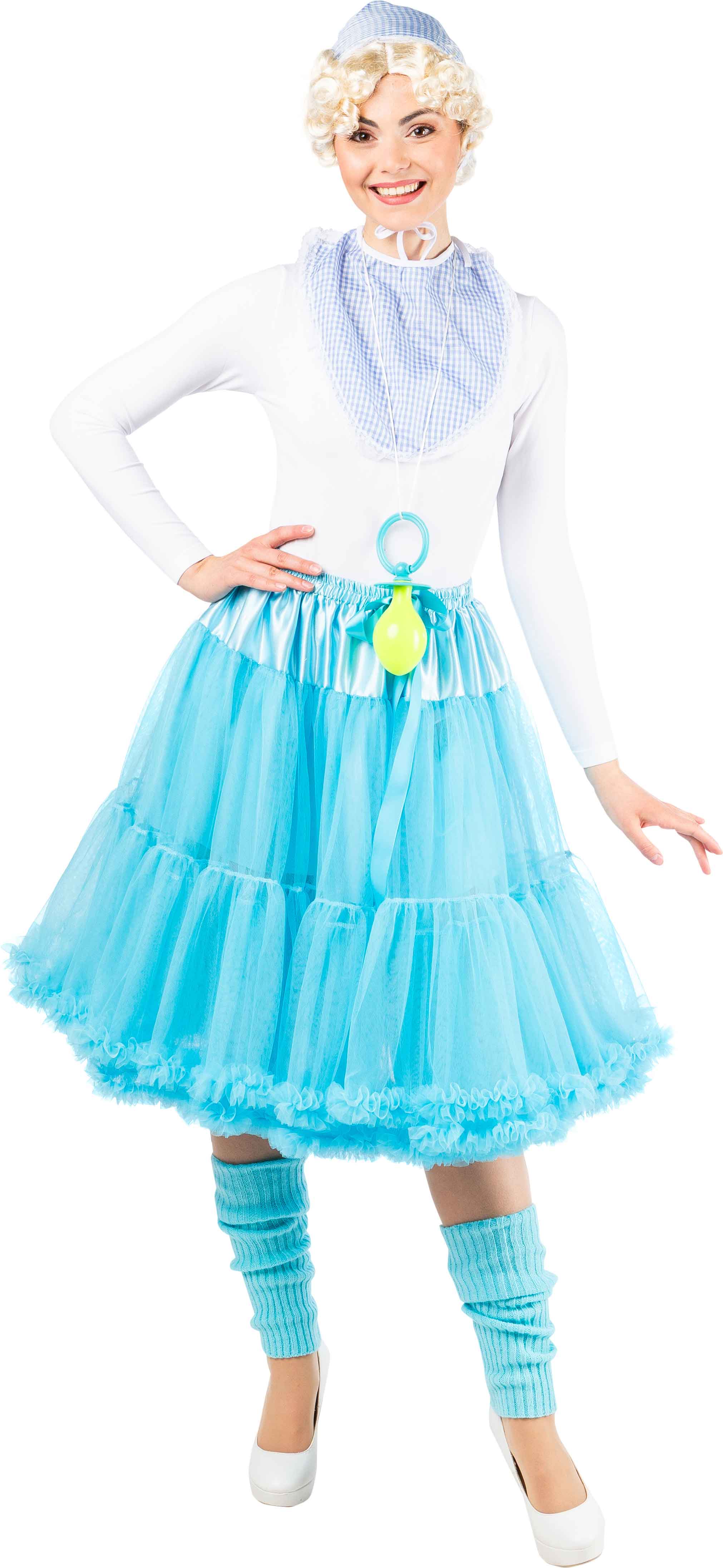 Baby-themed set for adults, blue