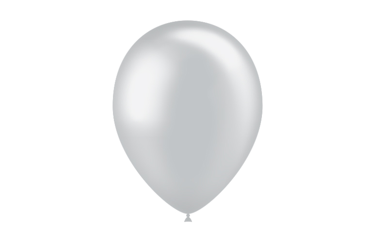 Latexballon Karneval 50 Stück, silber