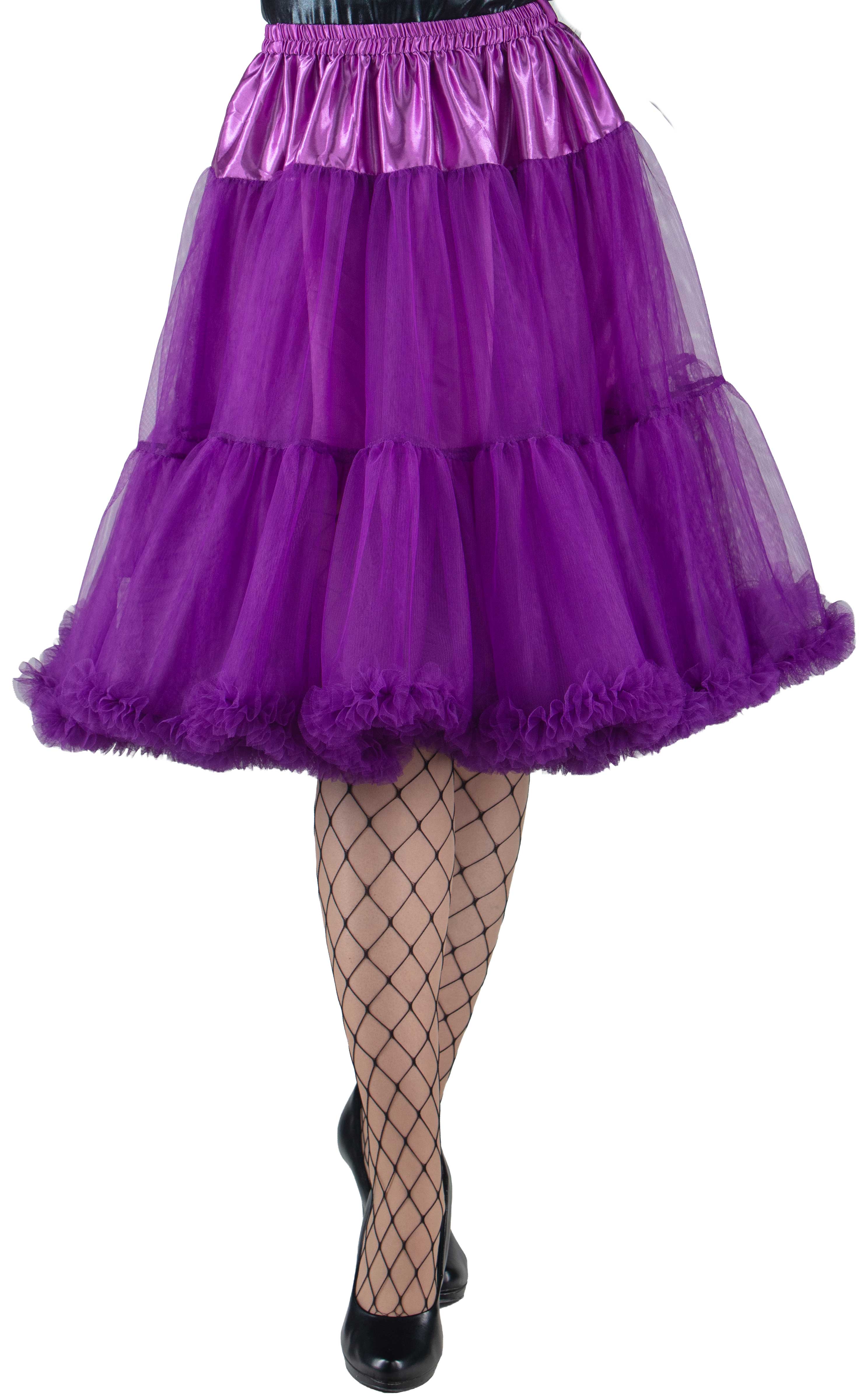 Long tutu with a frill, purple