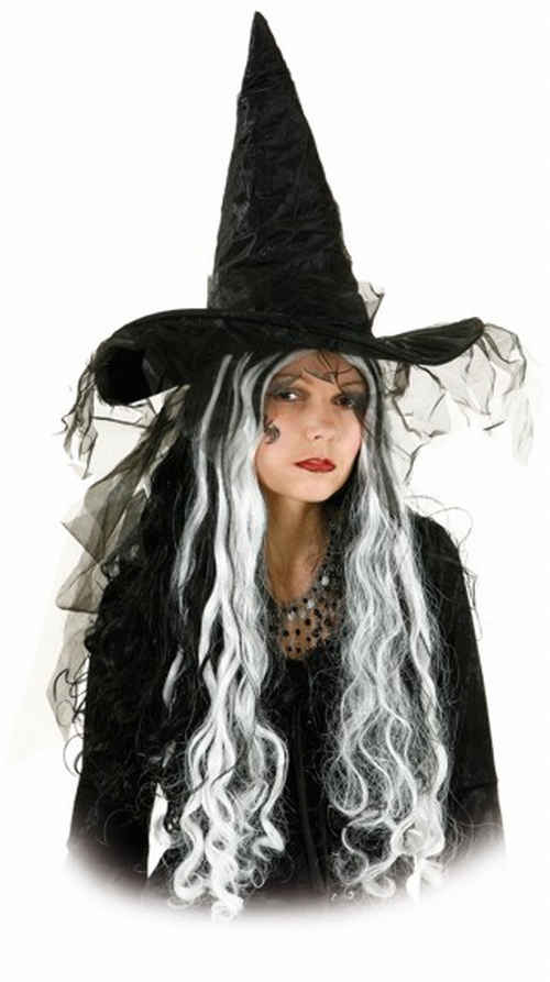 Witche hat, black with tulle