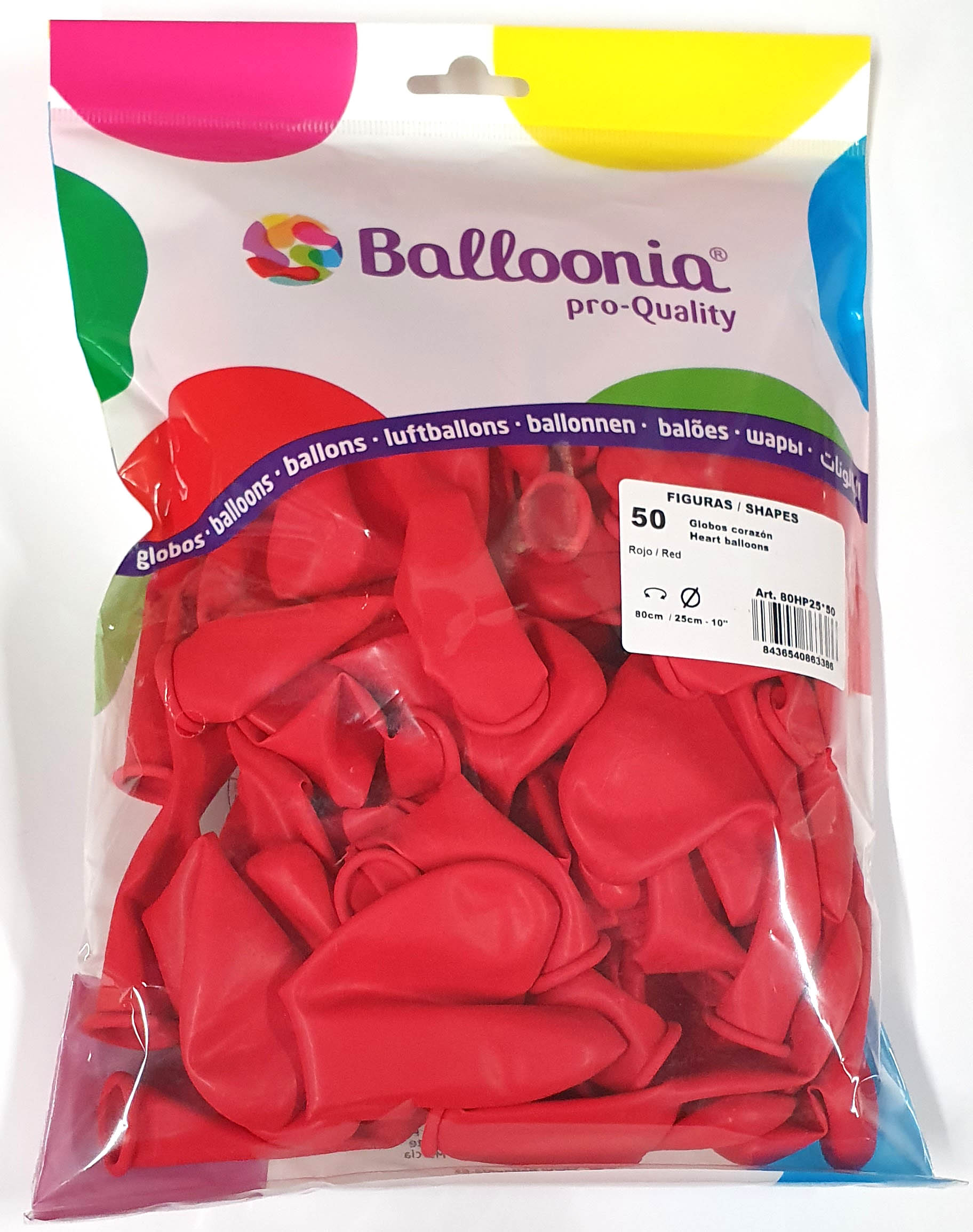 Latex balloons red in heart shape 