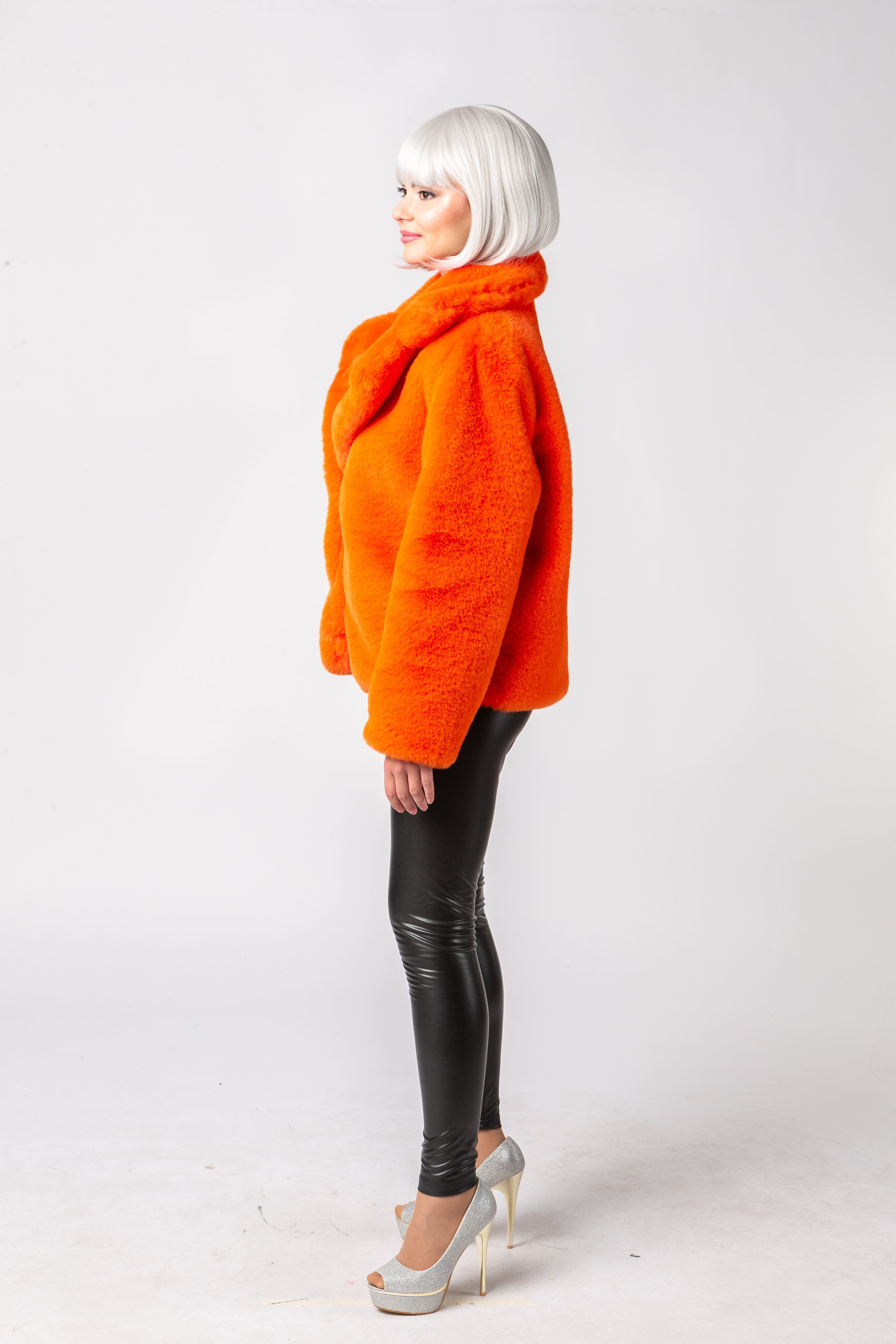 Plush jacket, orange