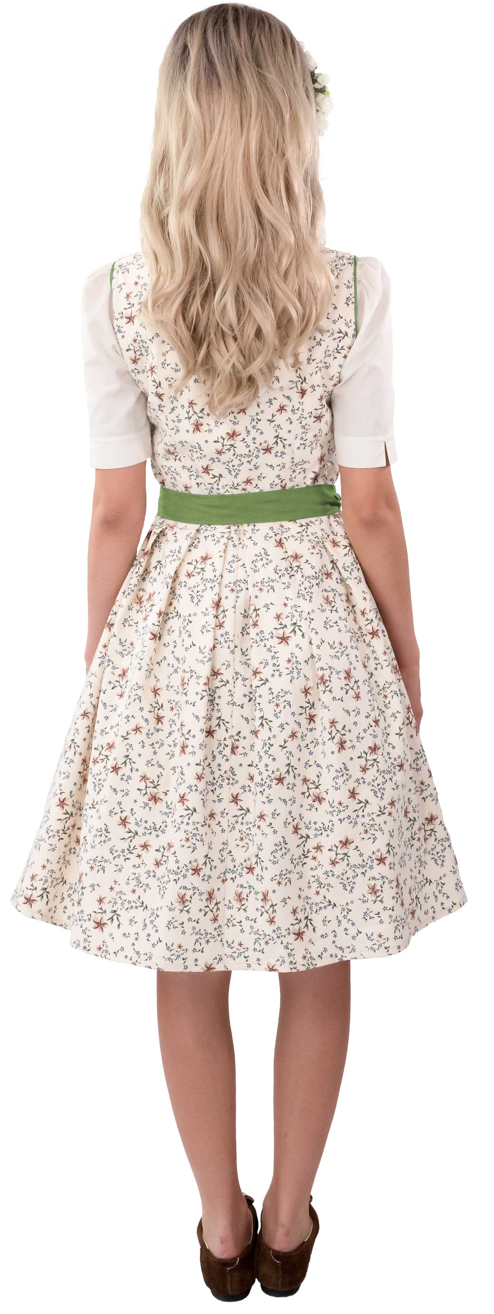 Costume tyrolienne midi, beige/vert
