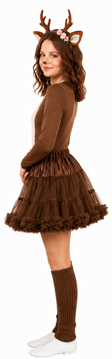 Children's petticoat with frills, brown