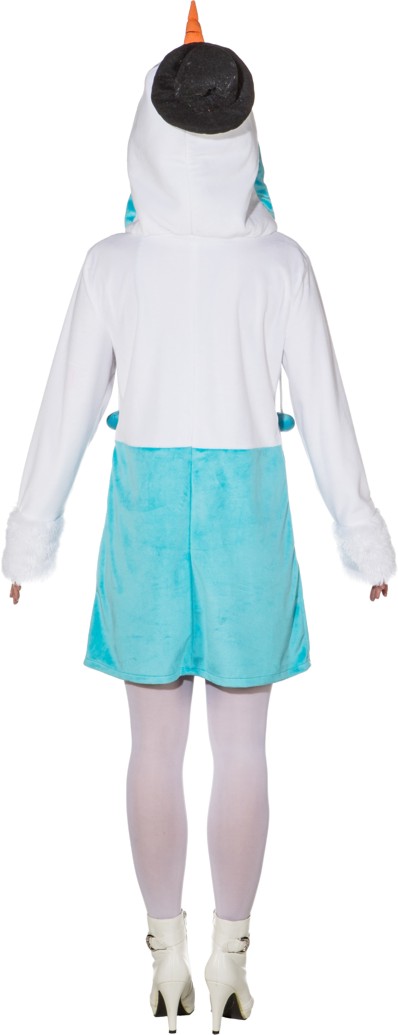 Robe reine de neige, blanc-turquoise