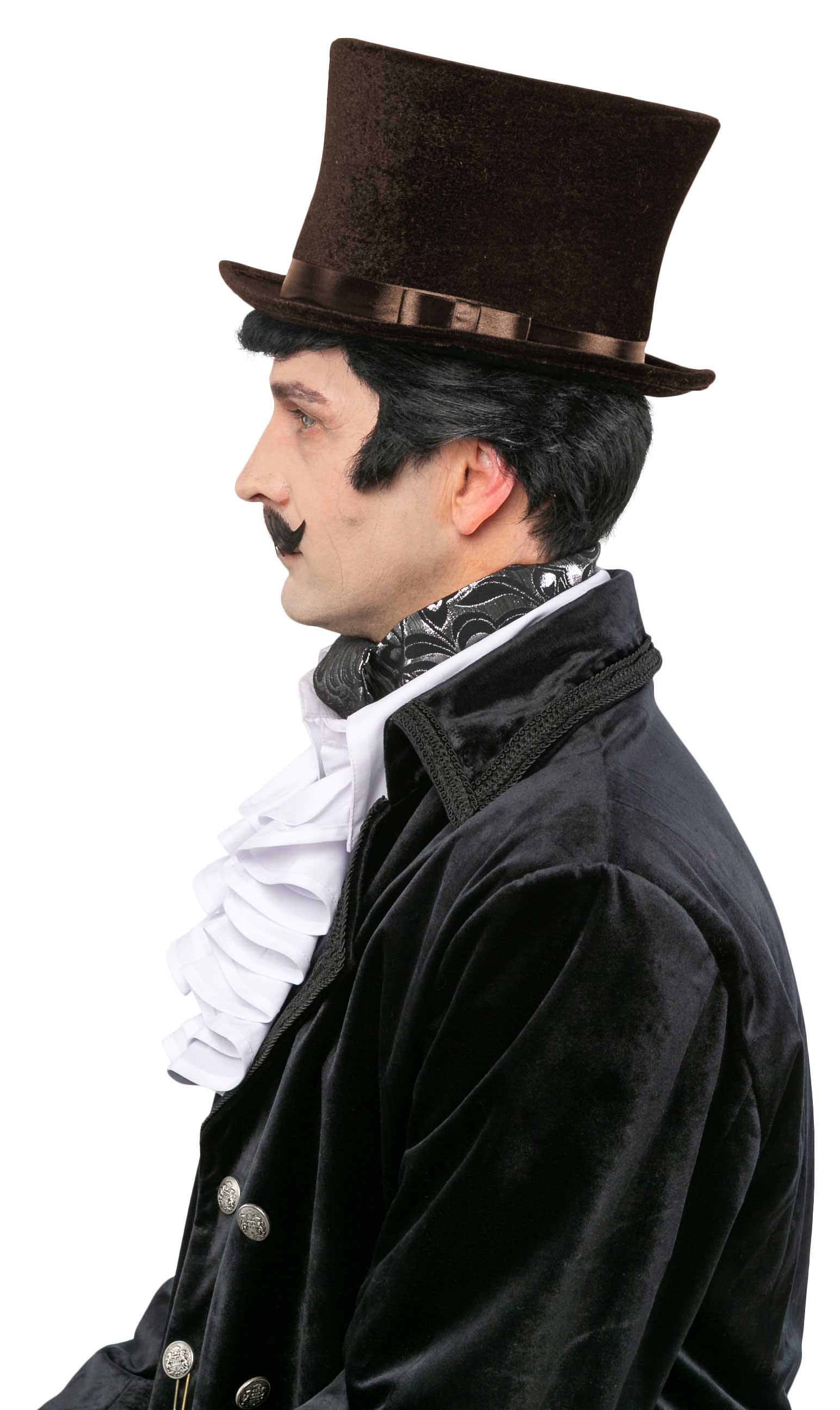 Cylinder velvet tall, brown