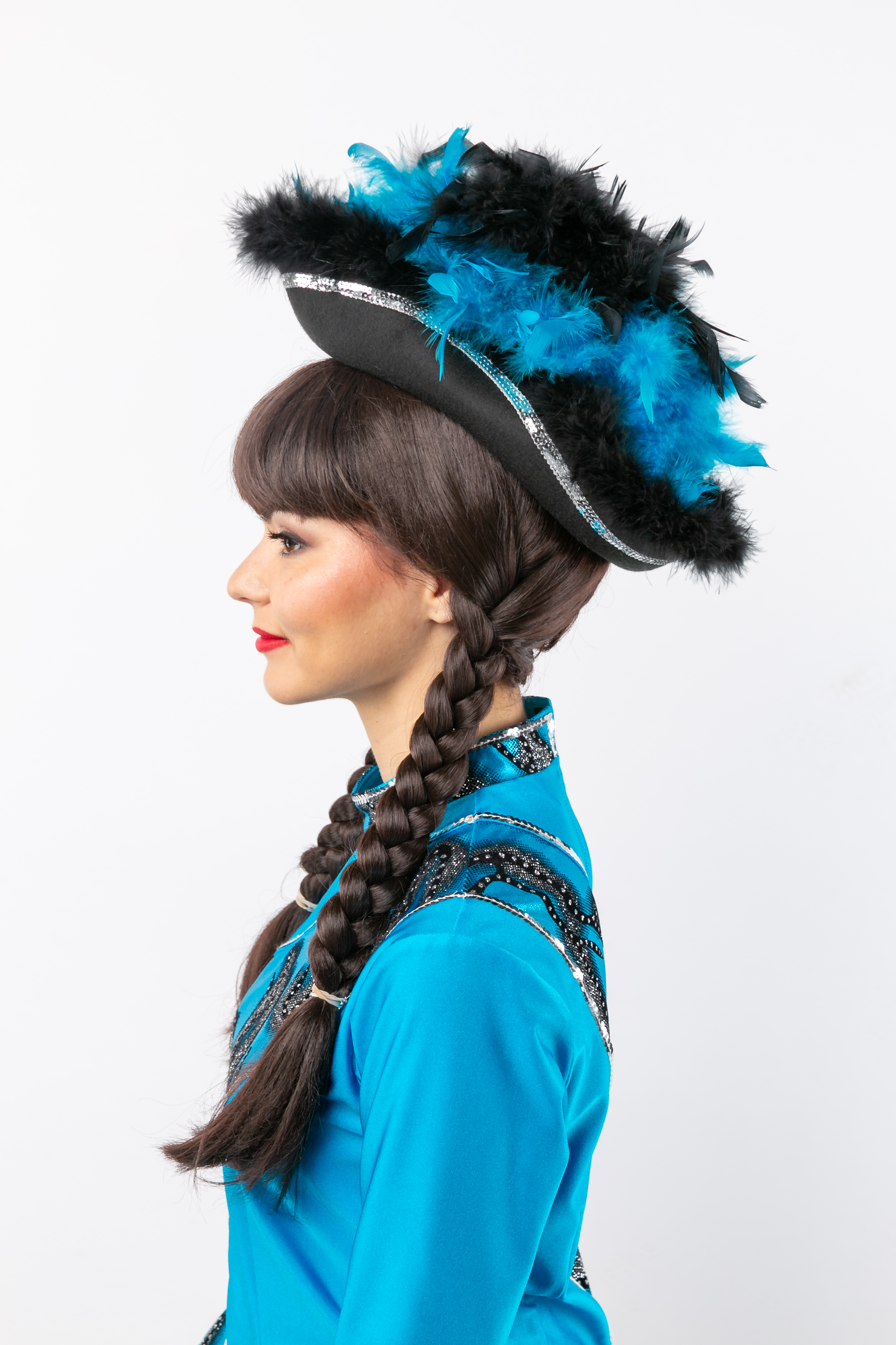 Funkenhut, schwarz-türkis