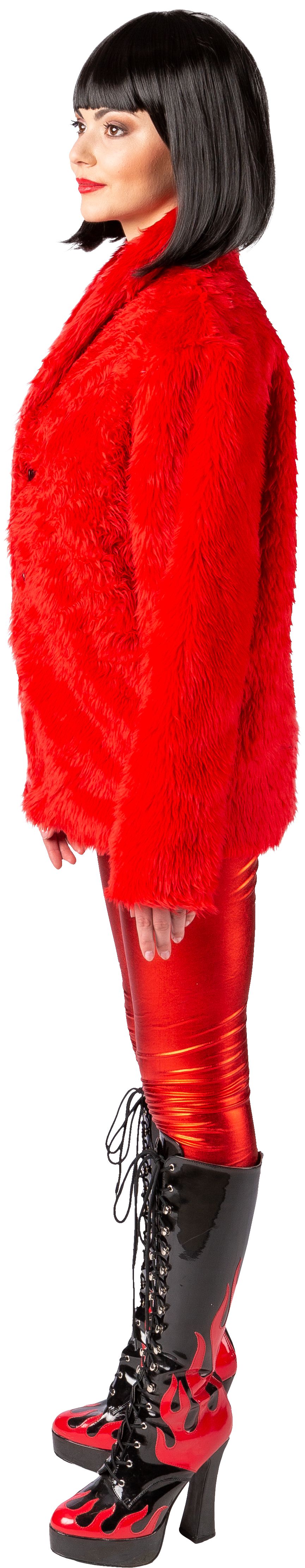 Plush jacket, red, S/M