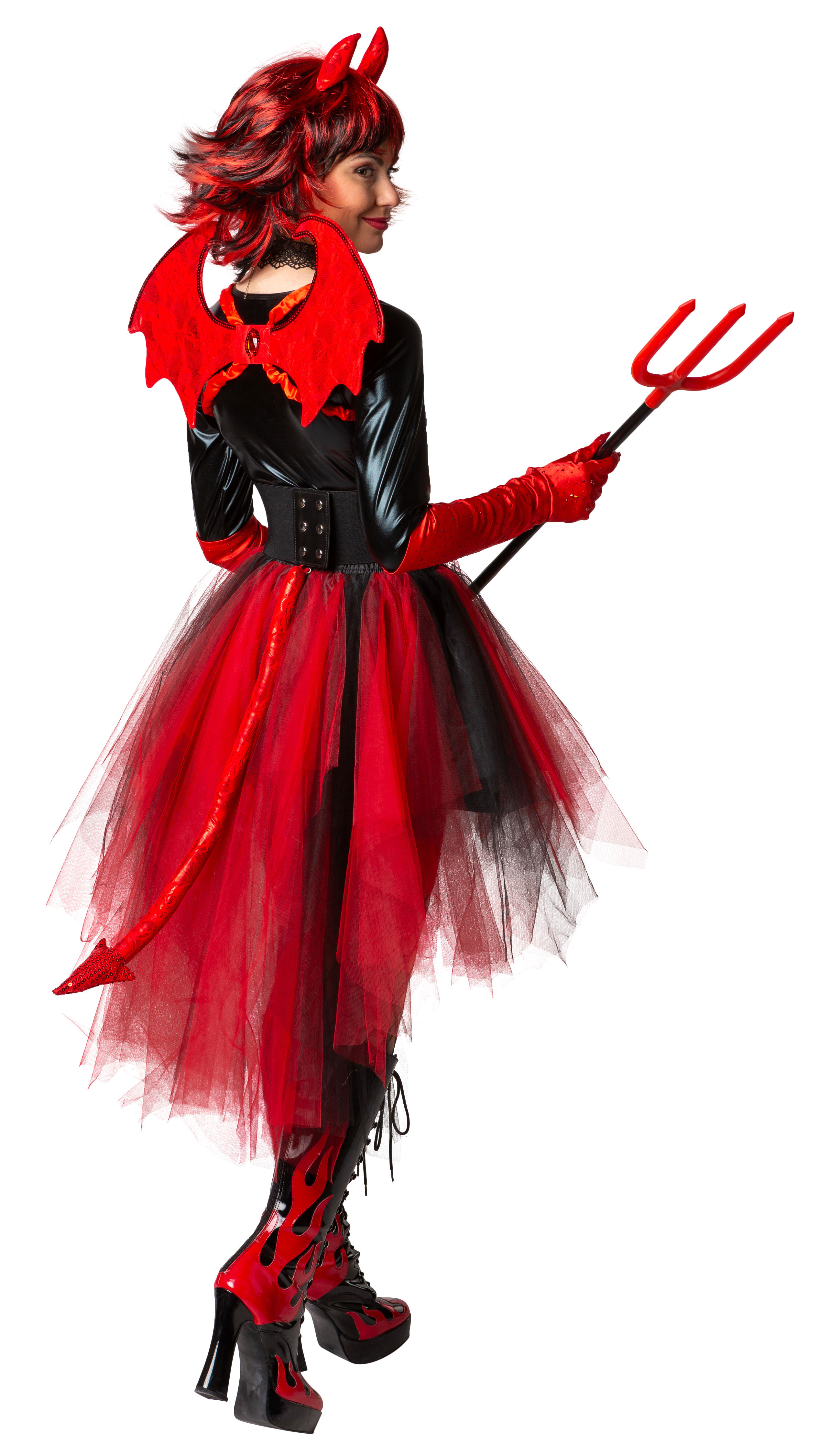 tutu vokuhila, rouge-noir