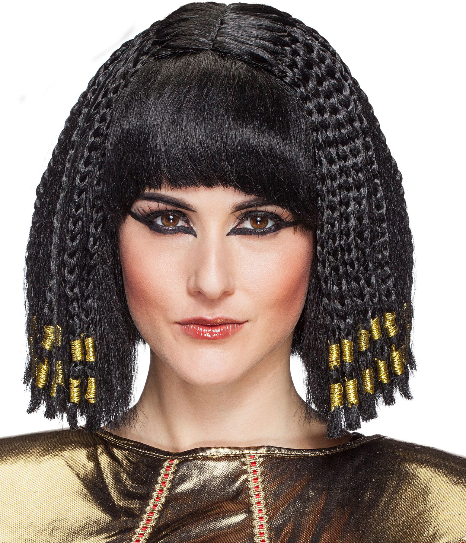 Egyptian queen with braided plaits