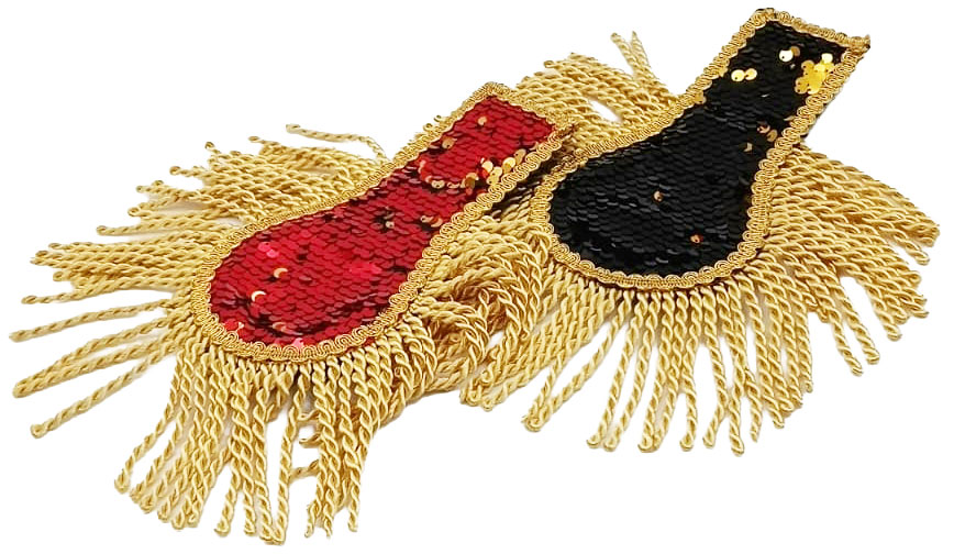 Sequin epaulettes