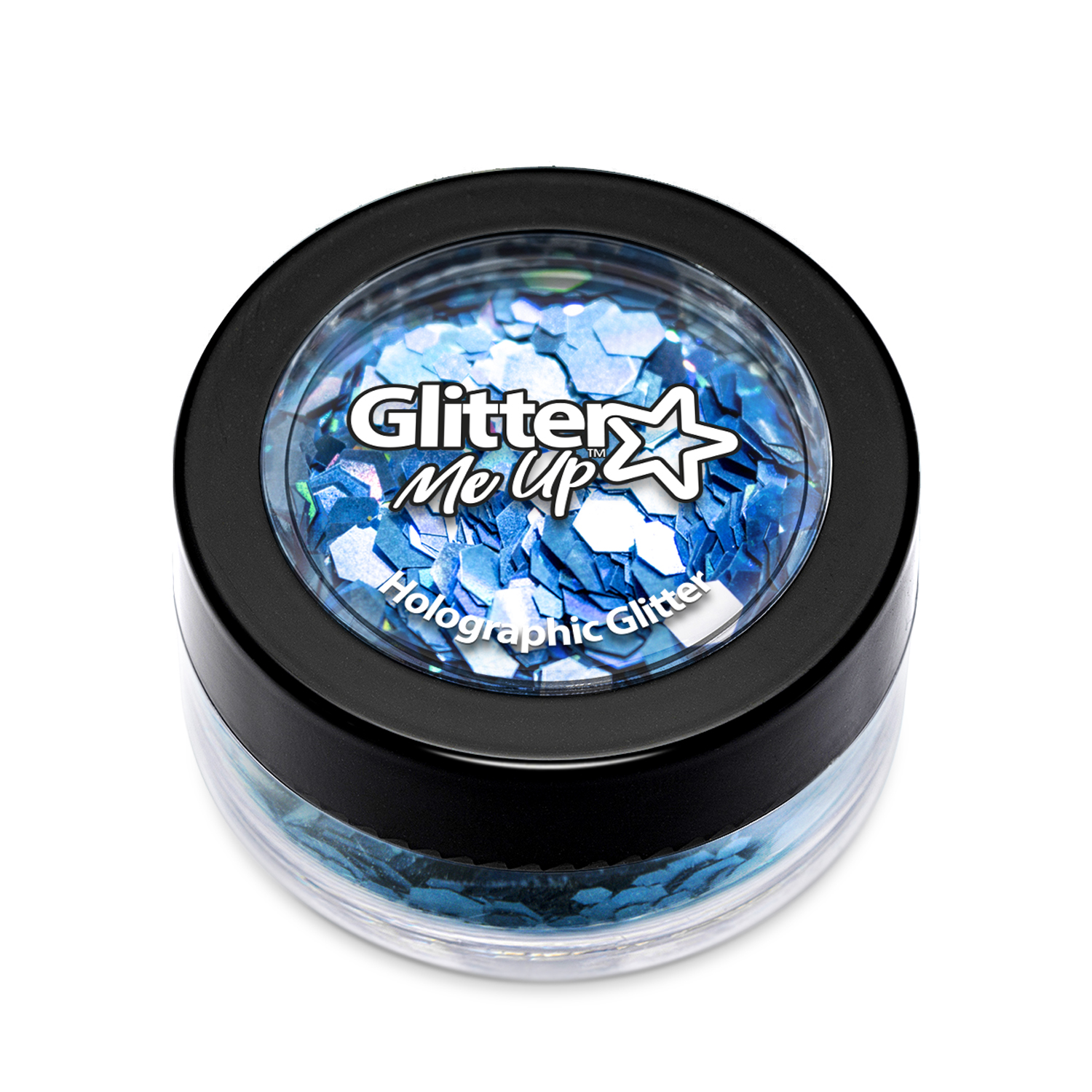 Glitzer Holografisch, blau