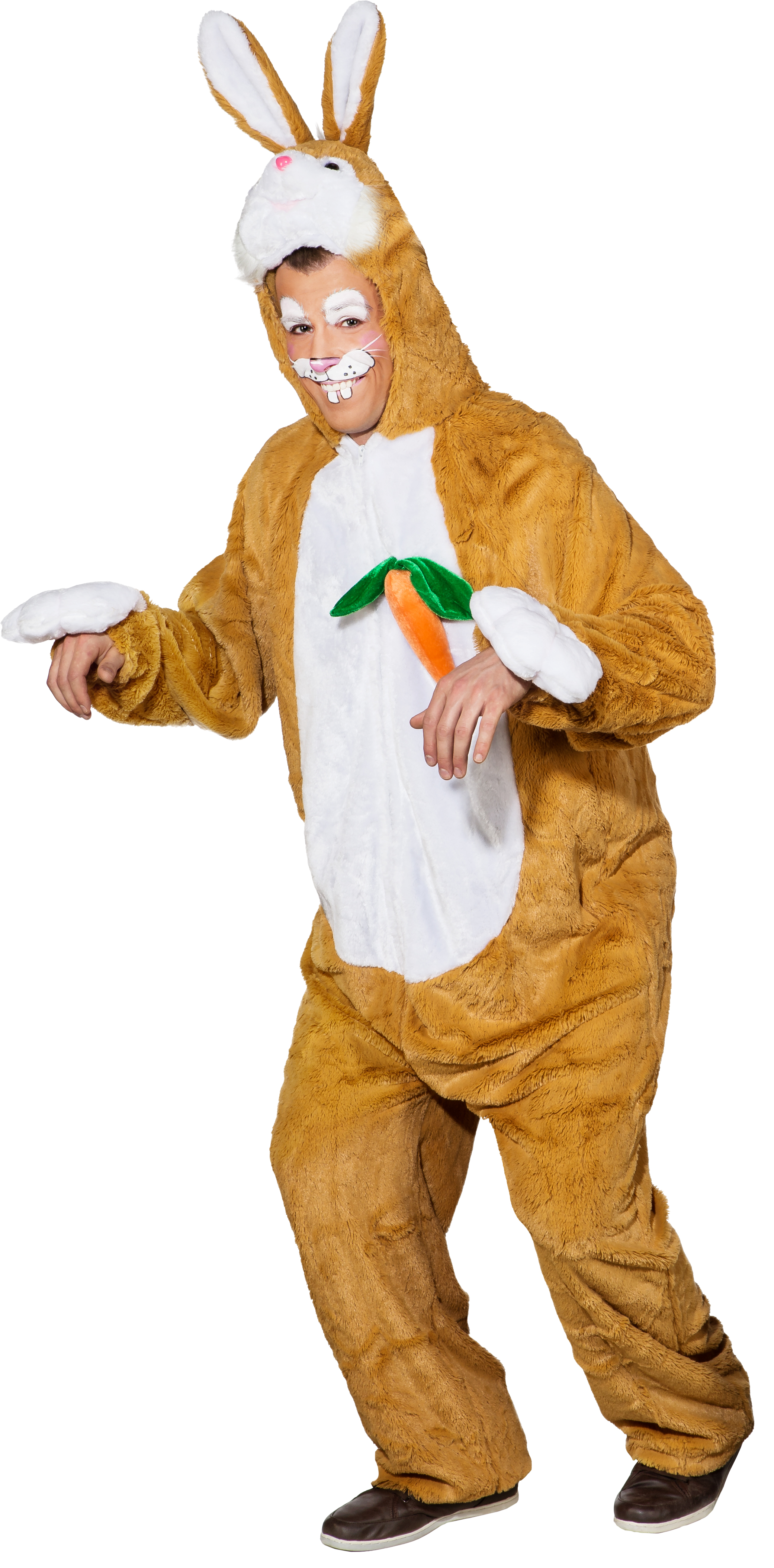 Lapin brun à carotte