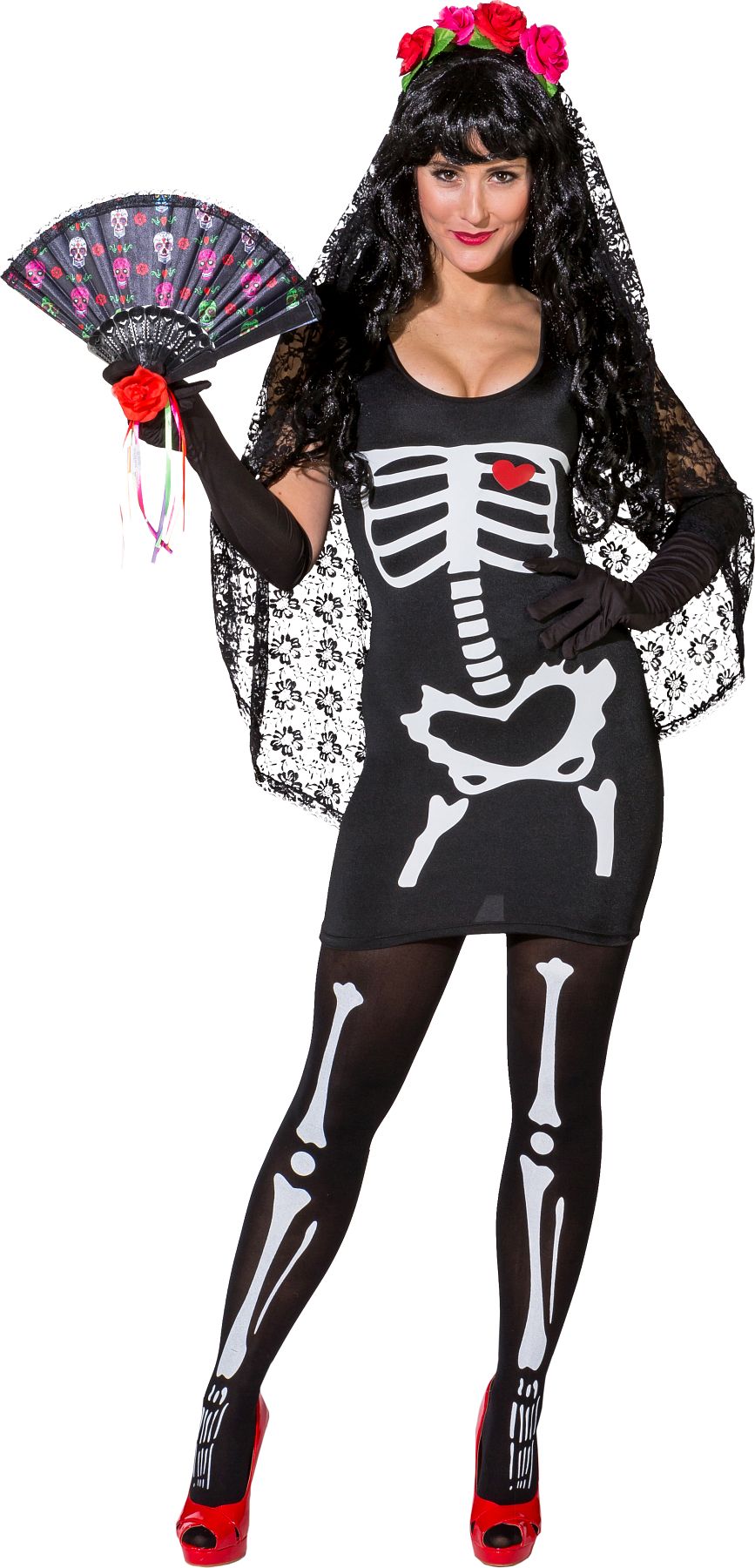 Minikleid Skelett