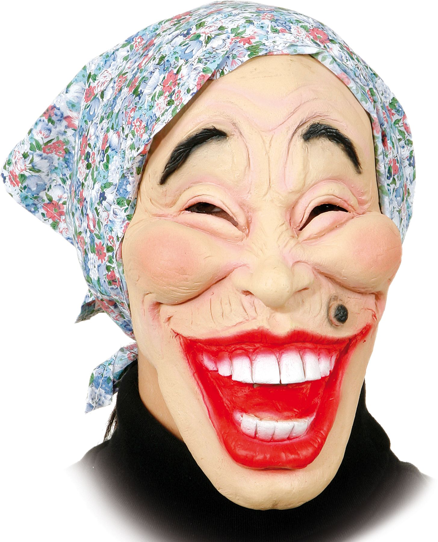 Masque Vieille femme avec foulard