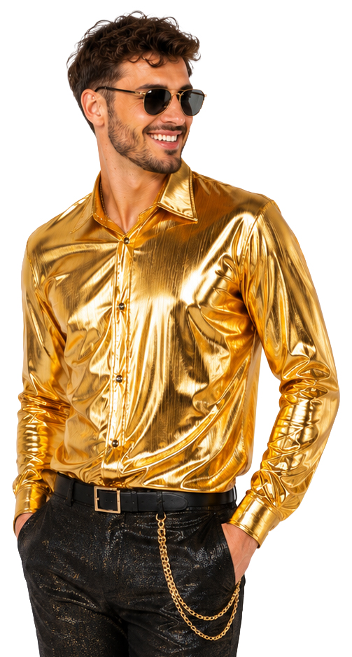 Metallic shirt, gold 