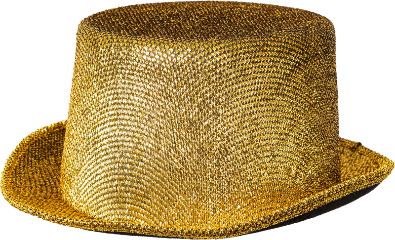 Zylinder Lurex, gold