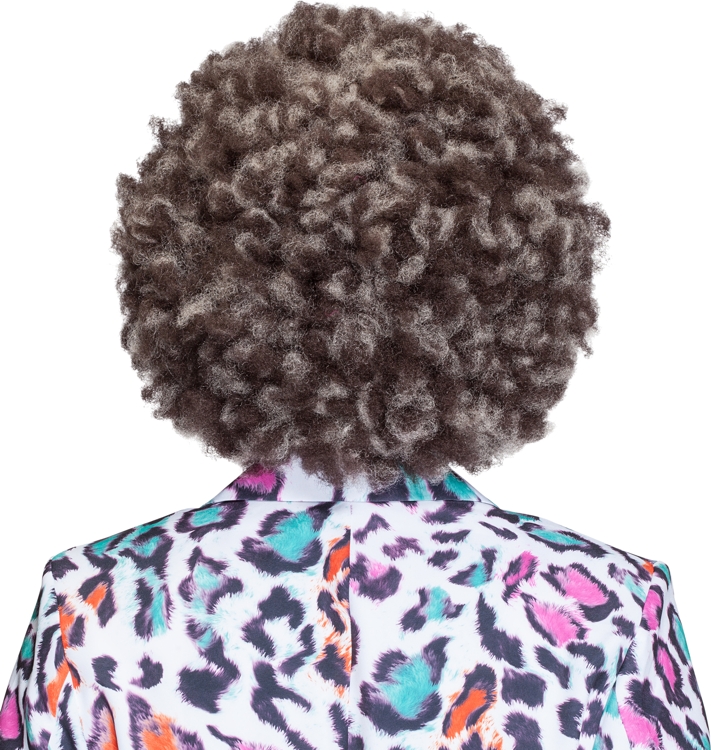 Perücke Afro, braun-blond meliert