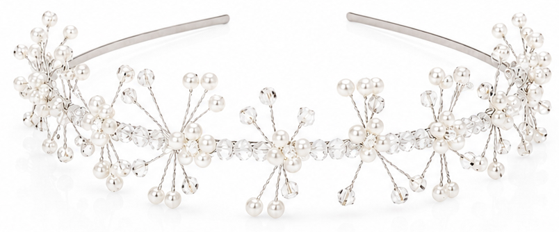 Serre-tête à perles et strass