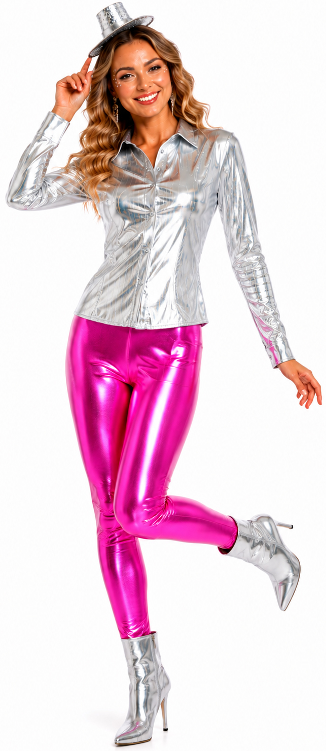 Bluse Metallic, silber 