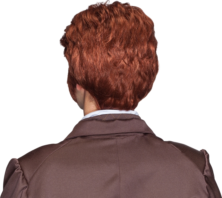 Men's wig with sideburns, red-brown