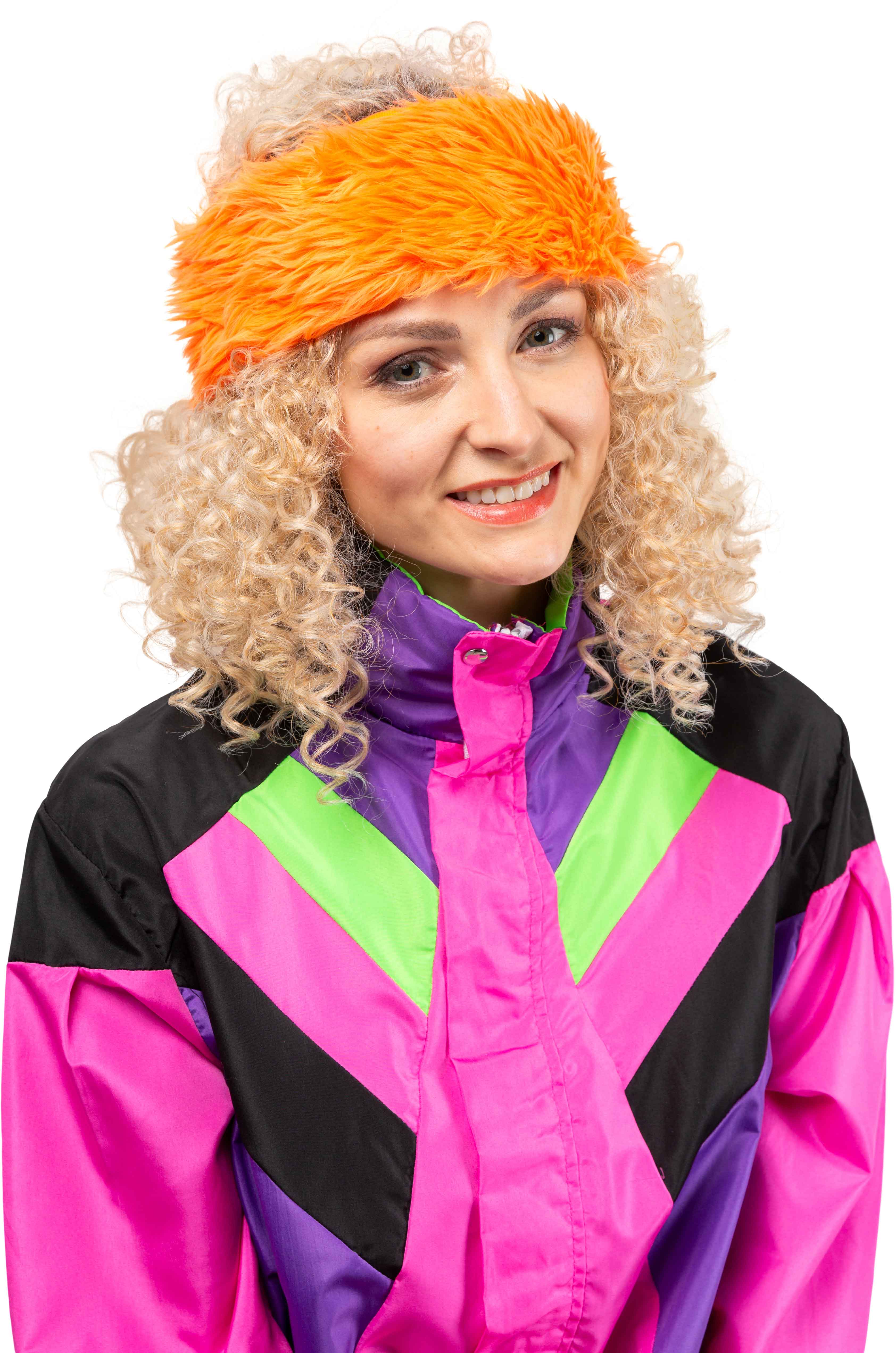 Headband fur, orange