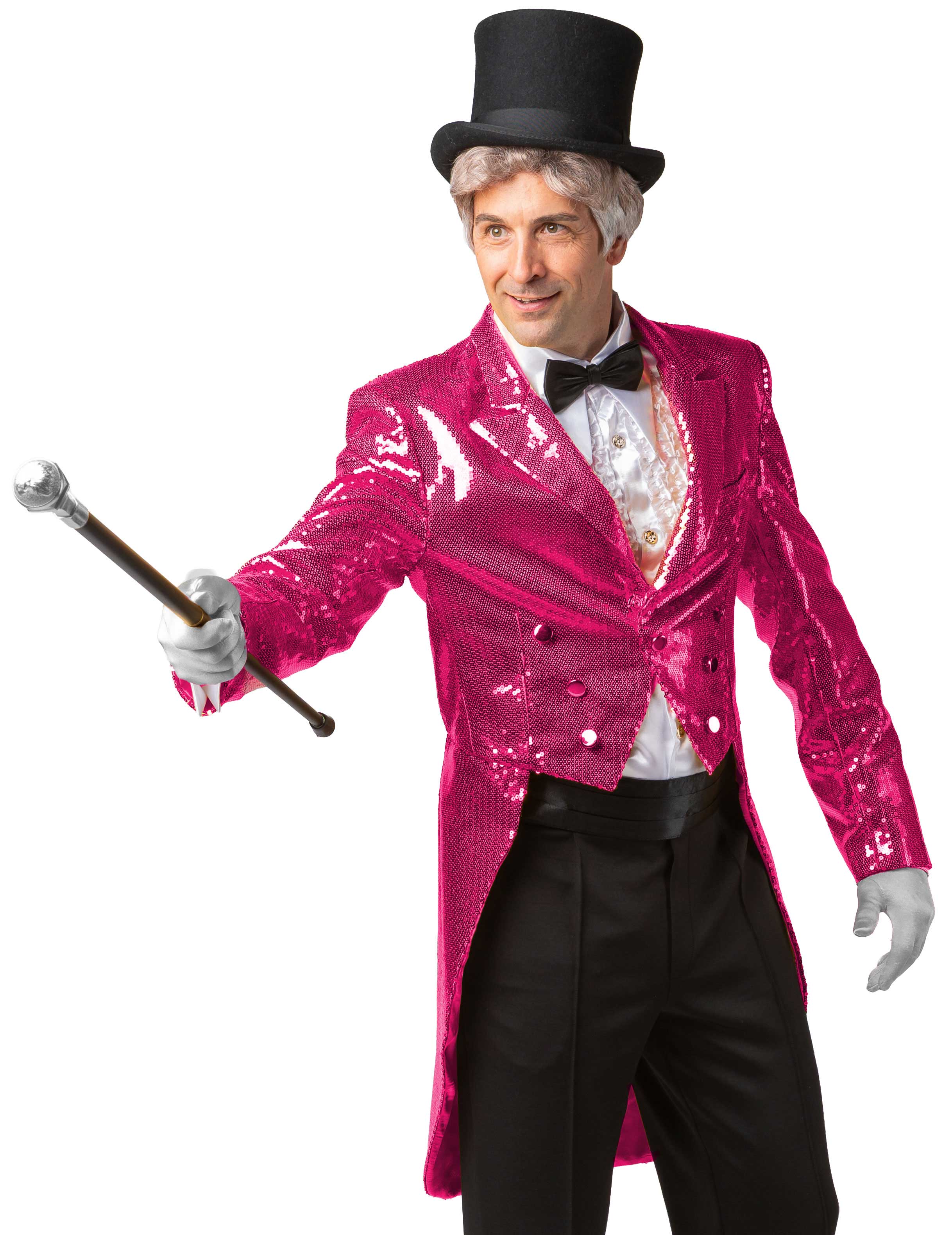 Herrenfrack Paillette, pink