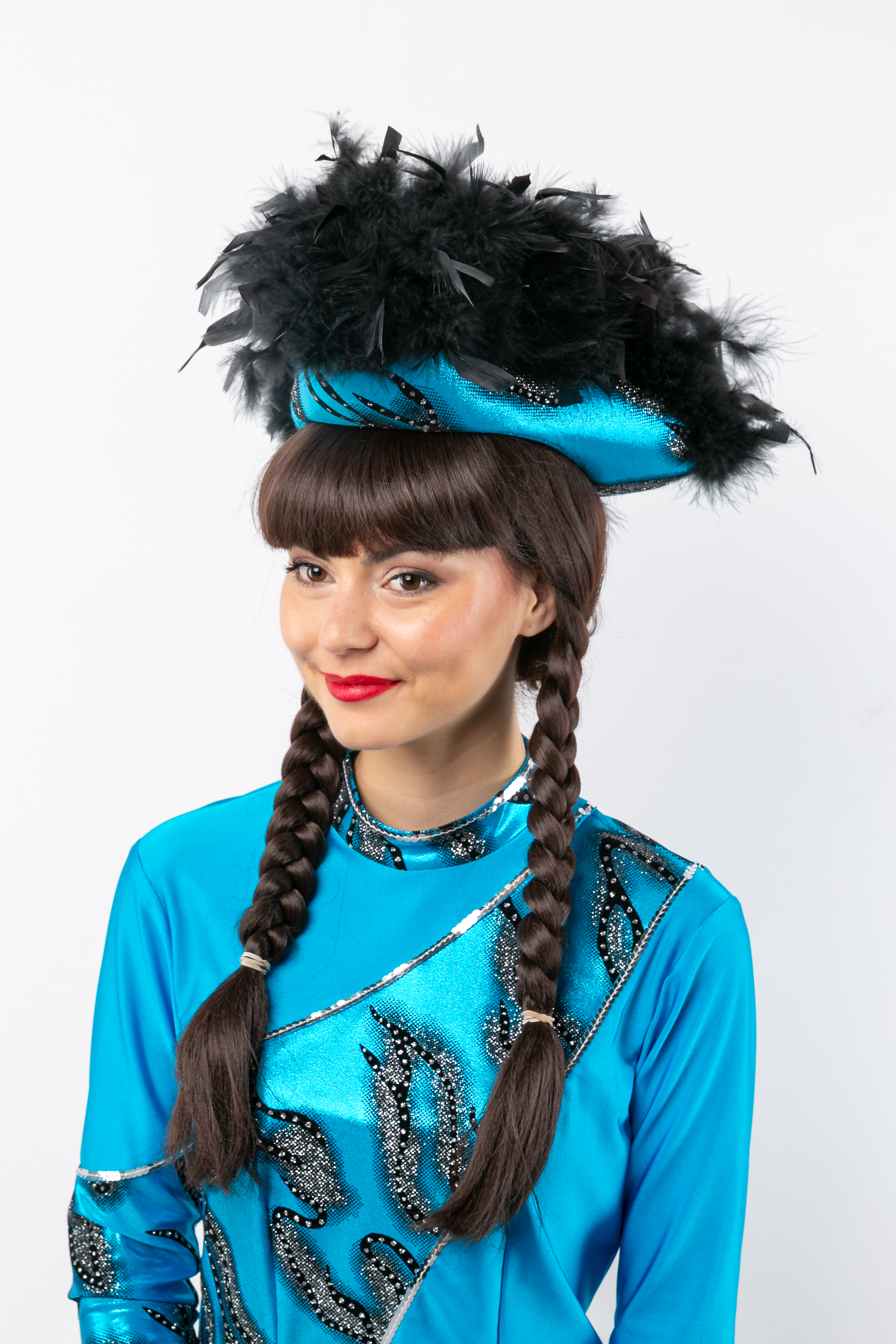 Funkenhut, schwarz-türkis