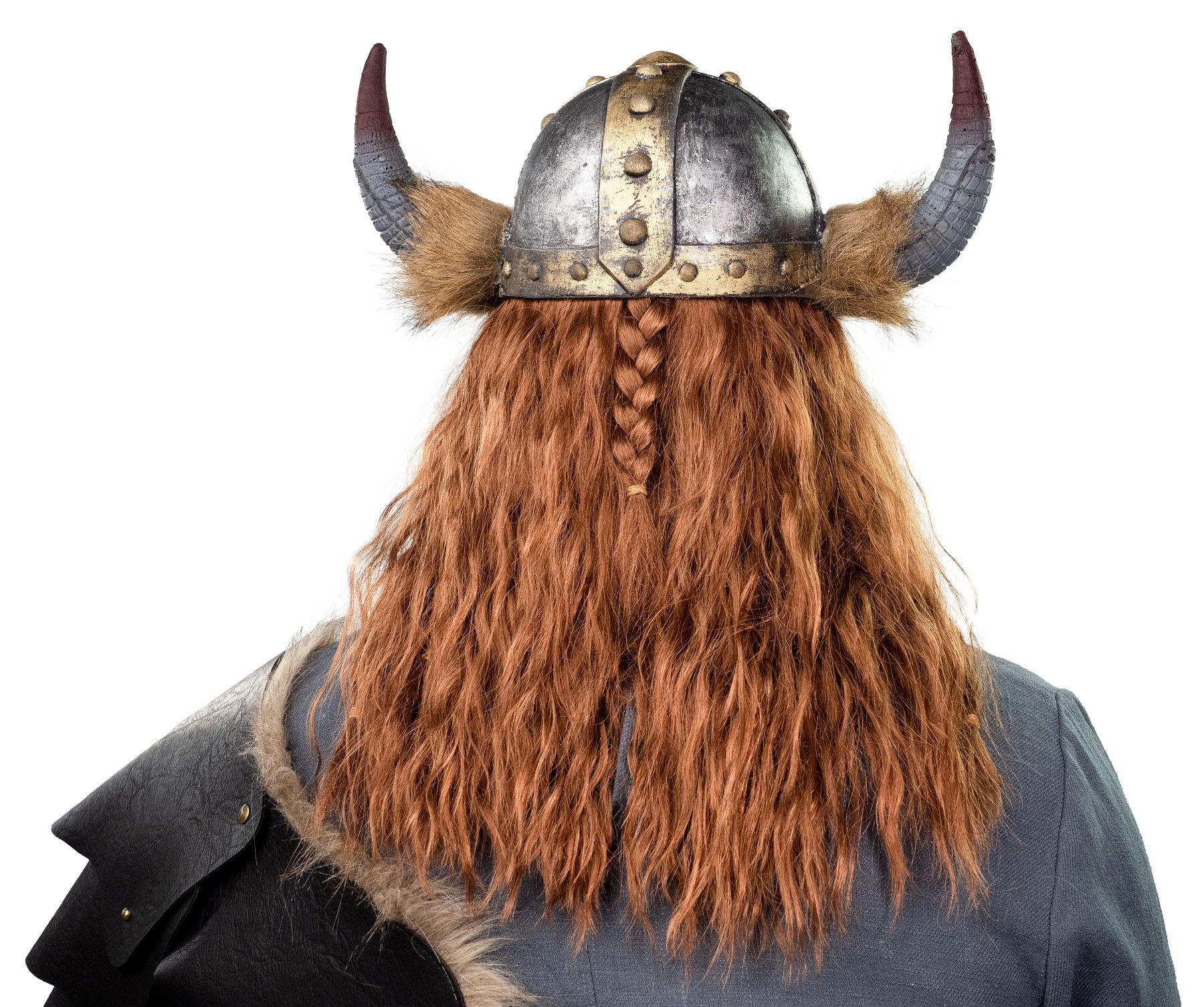Viking helmet with fur trim