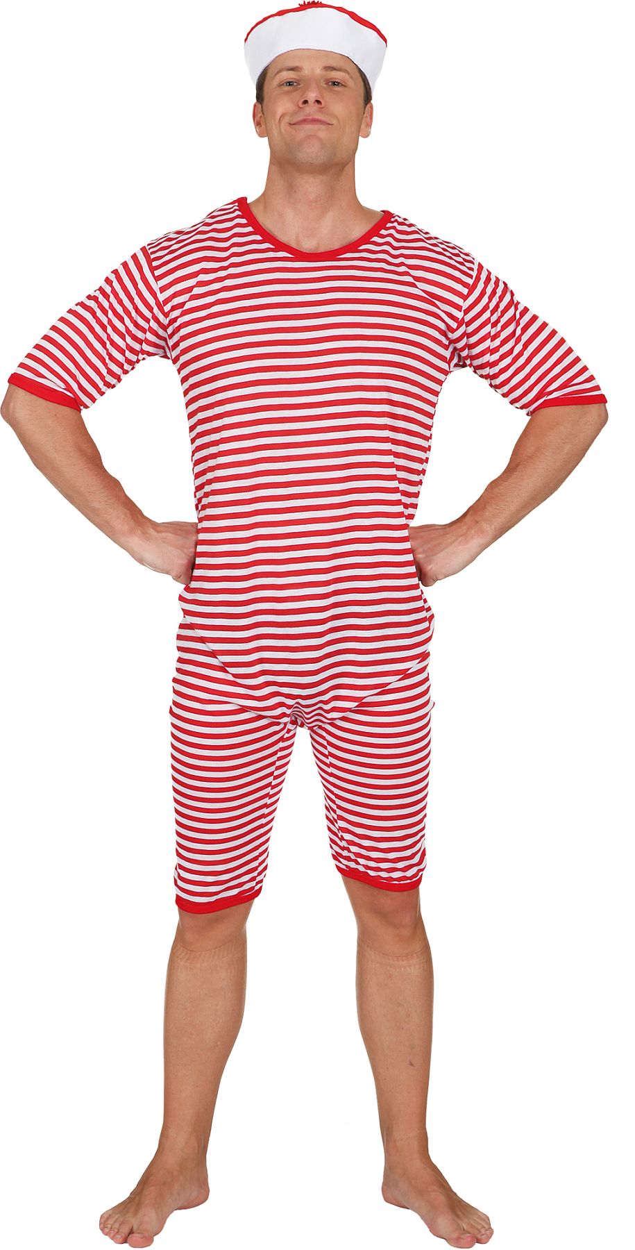 Badeanzug rot-weiß  Gr. XXL