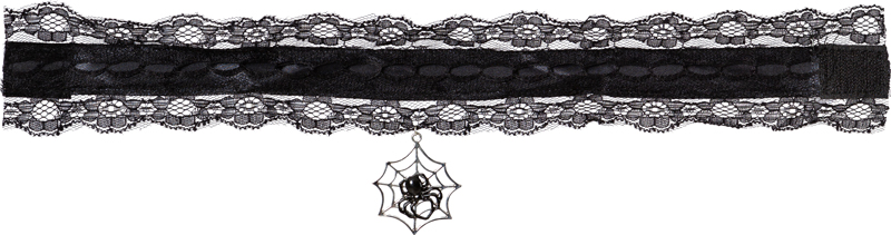 Halsband mit Spinnenetz Anhänger 