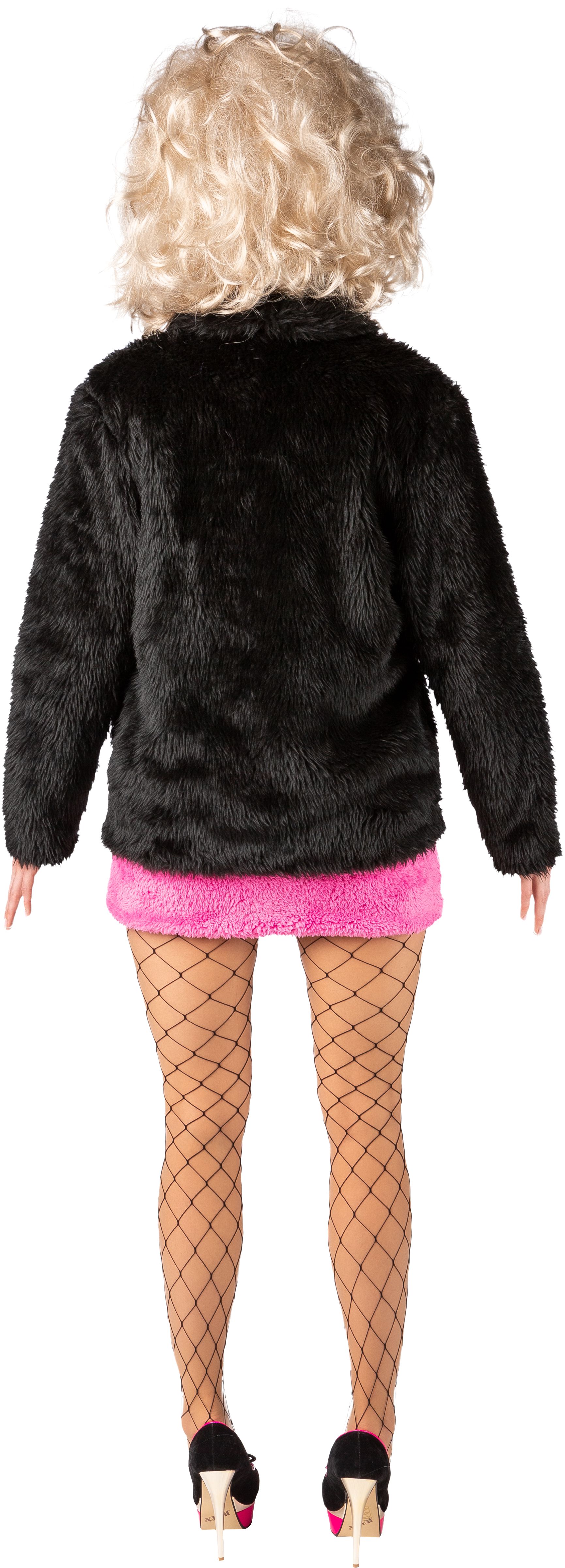 Veste en peluche, noir, XXL