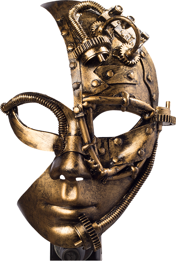 Demi masque steampunk, bronze 