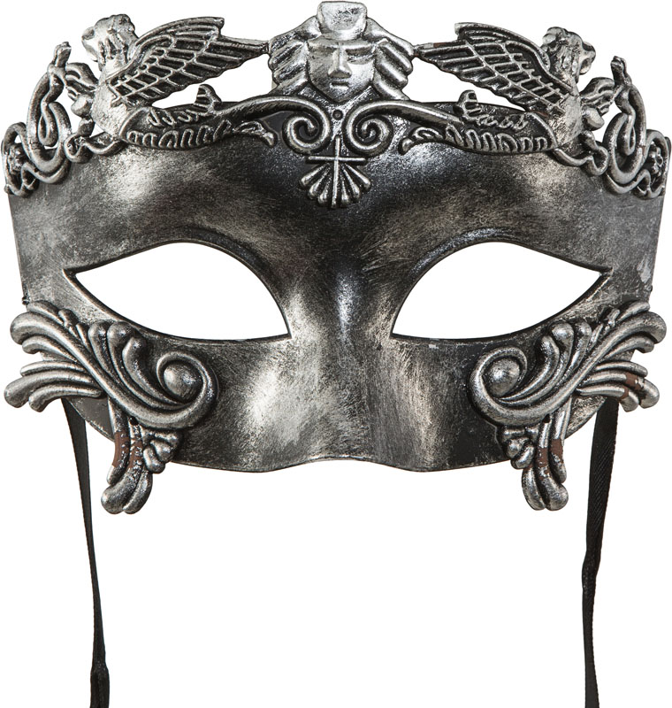 Demi-masque antique, argenté 