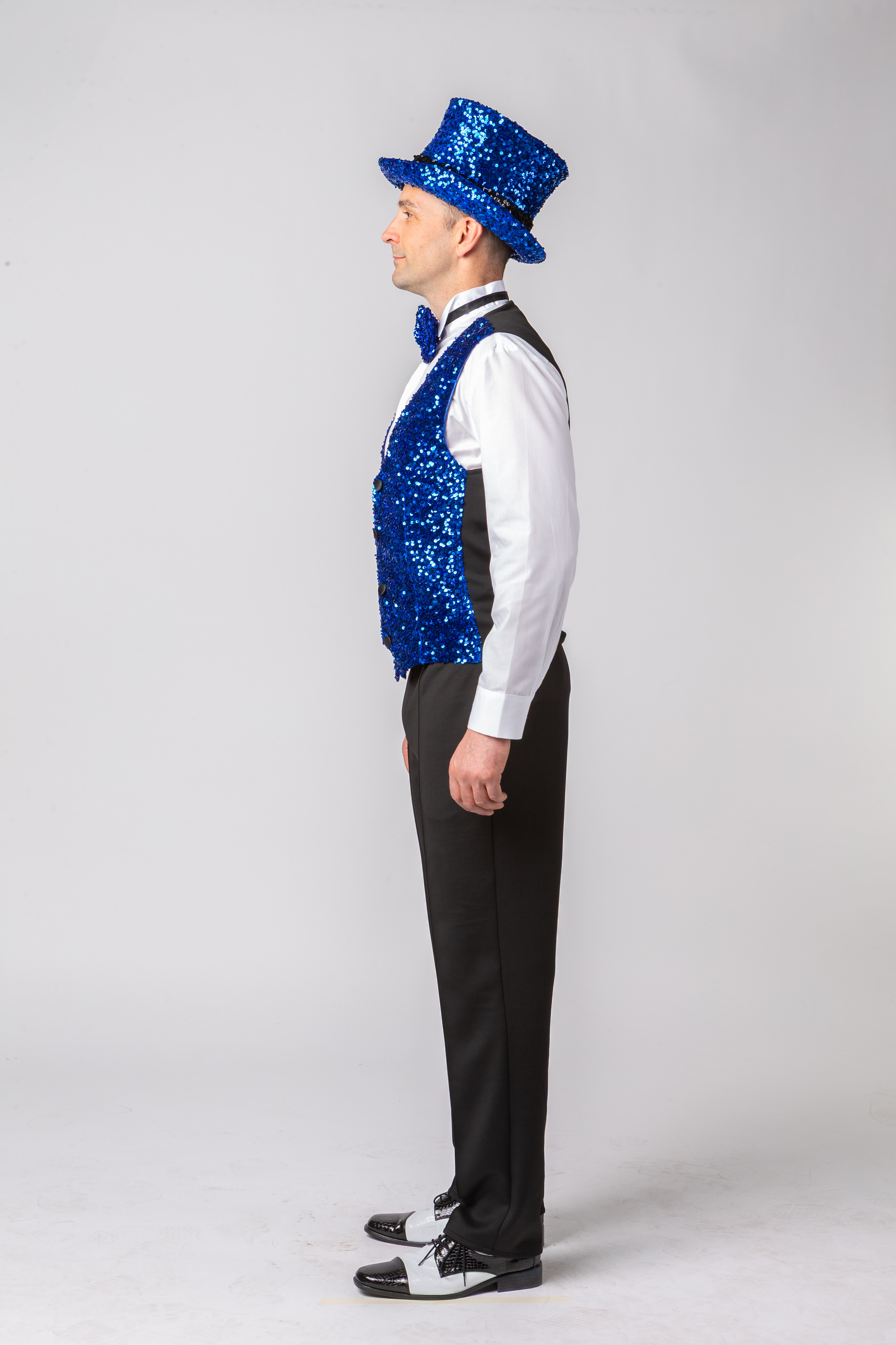 Weste Pailletten, blau Weste Pailletten, blau