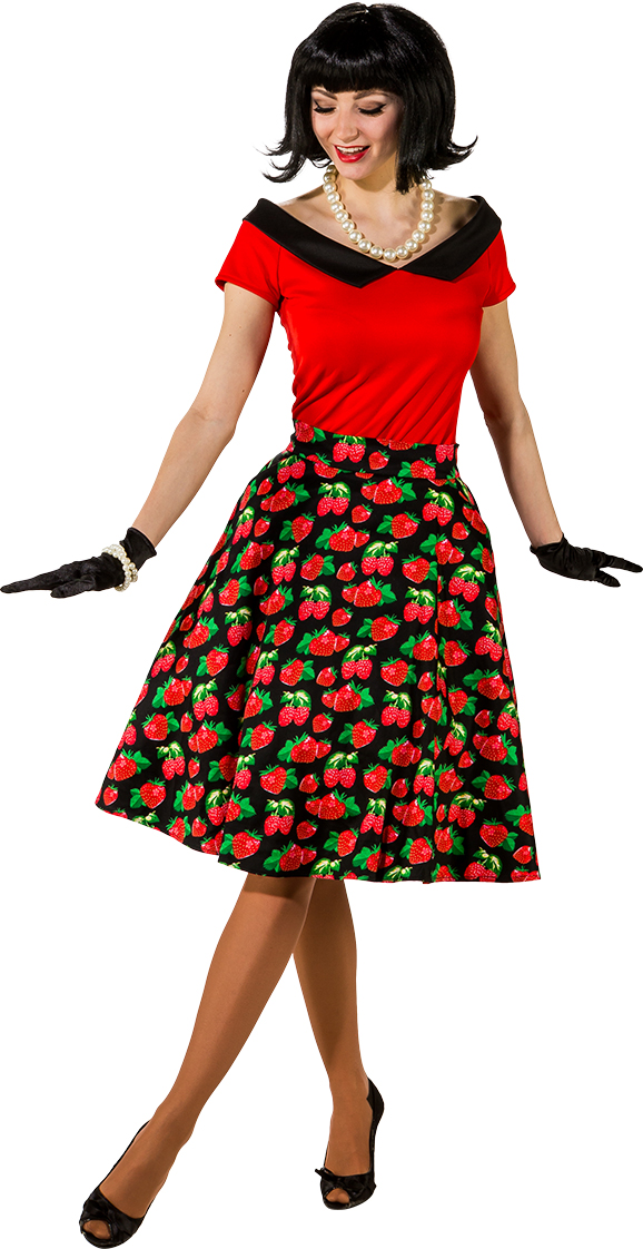 "Skirt Rockabilly ""Strawberry"""