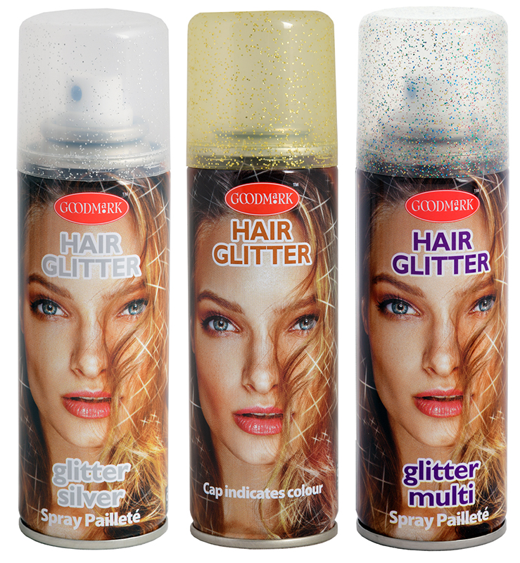 glitter spray, silver