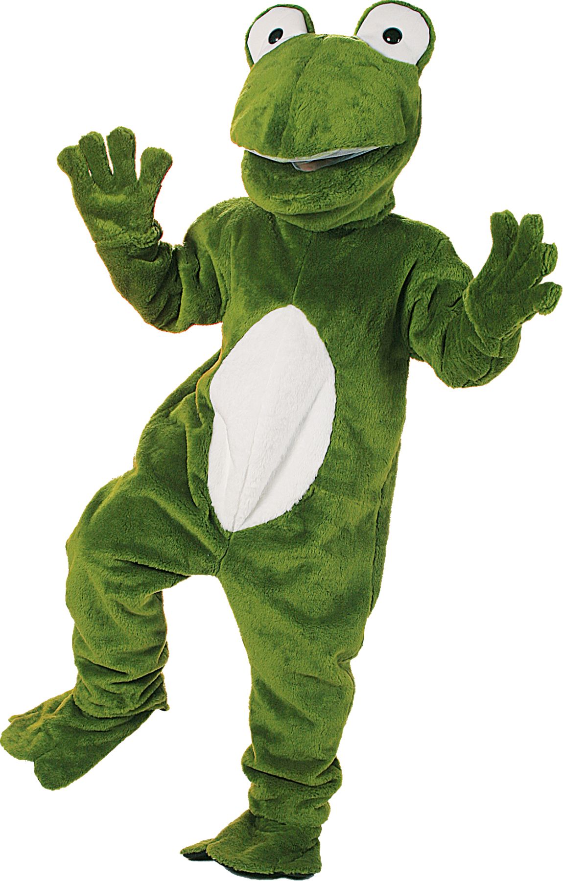 Big frog overall with head