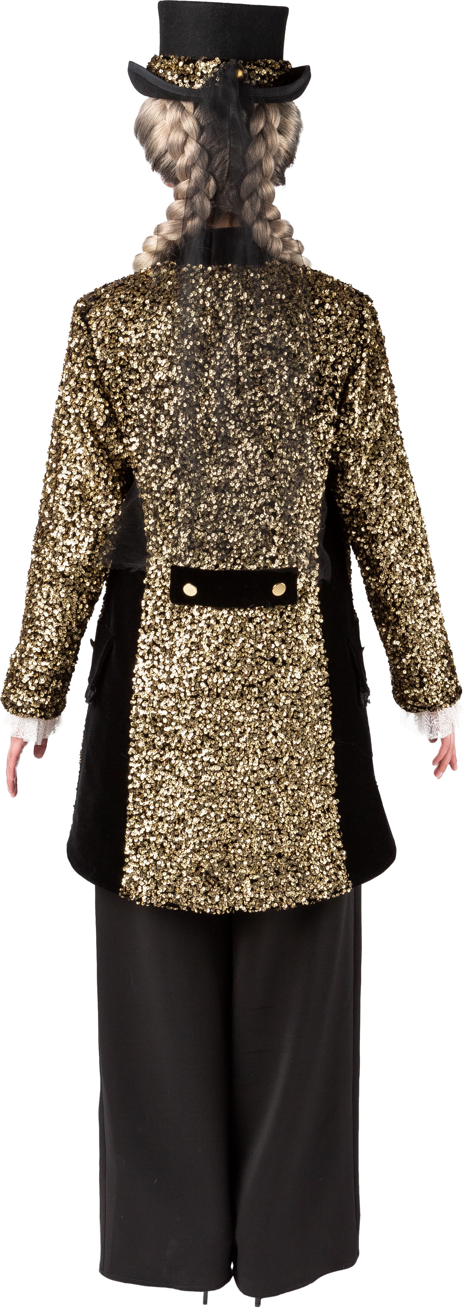 Paillettenjacke Samt, gold 50/52