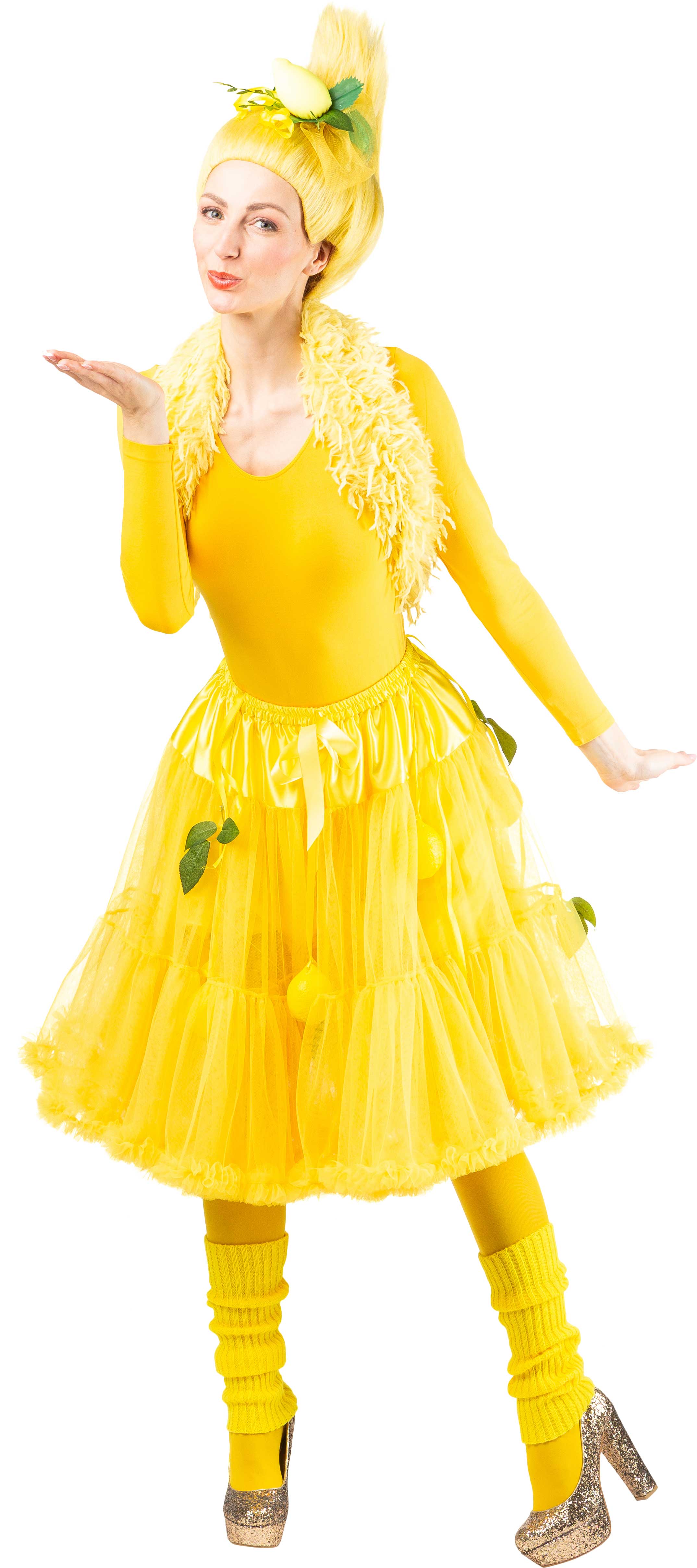 Long tutu with a frill, yellow