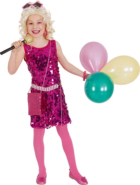 Paillettenkleid Pop-Star, pink 