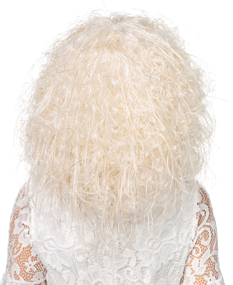 Wig angel with gold strands