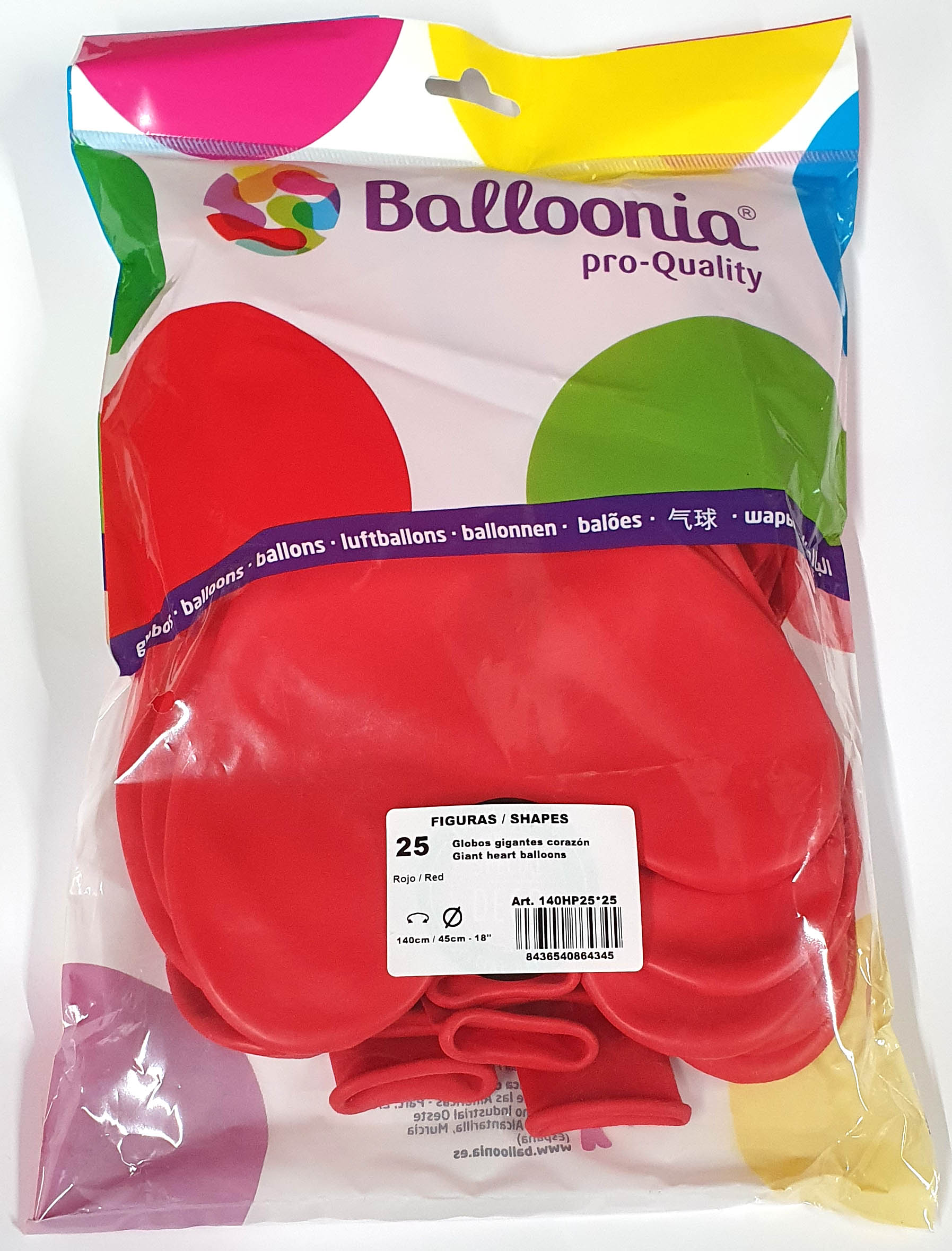 Latexballon rot in Herzform 25 Stück