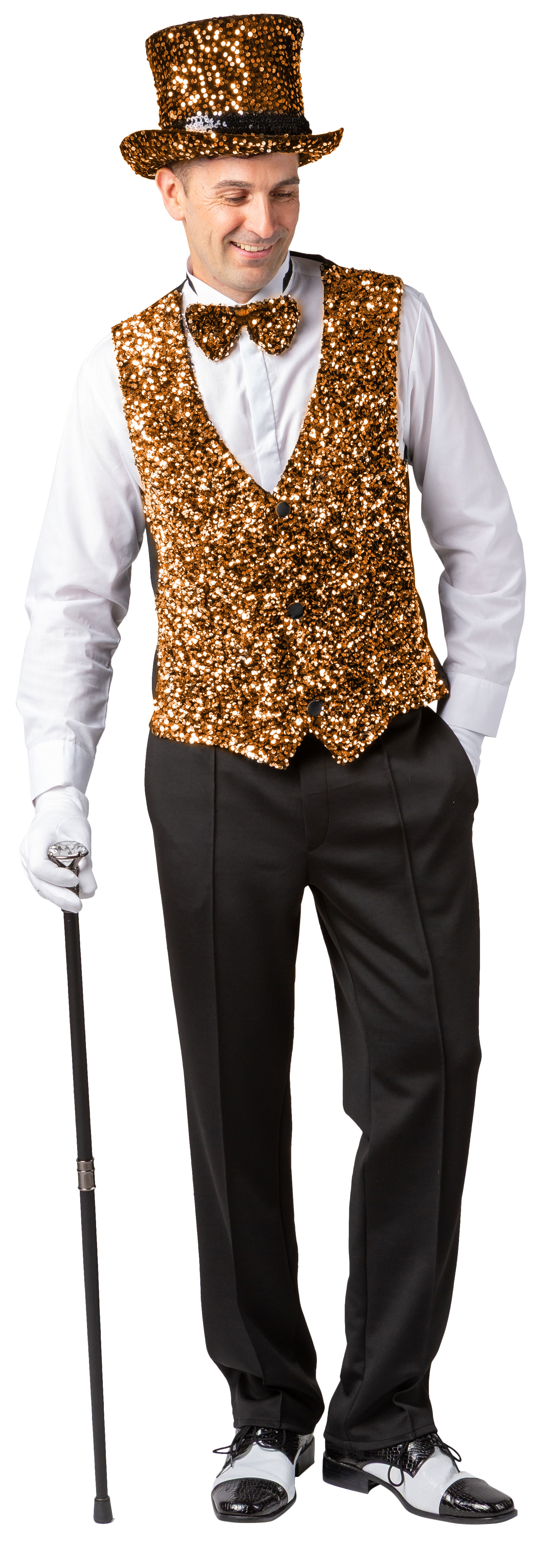 Gilet à paillettes, or