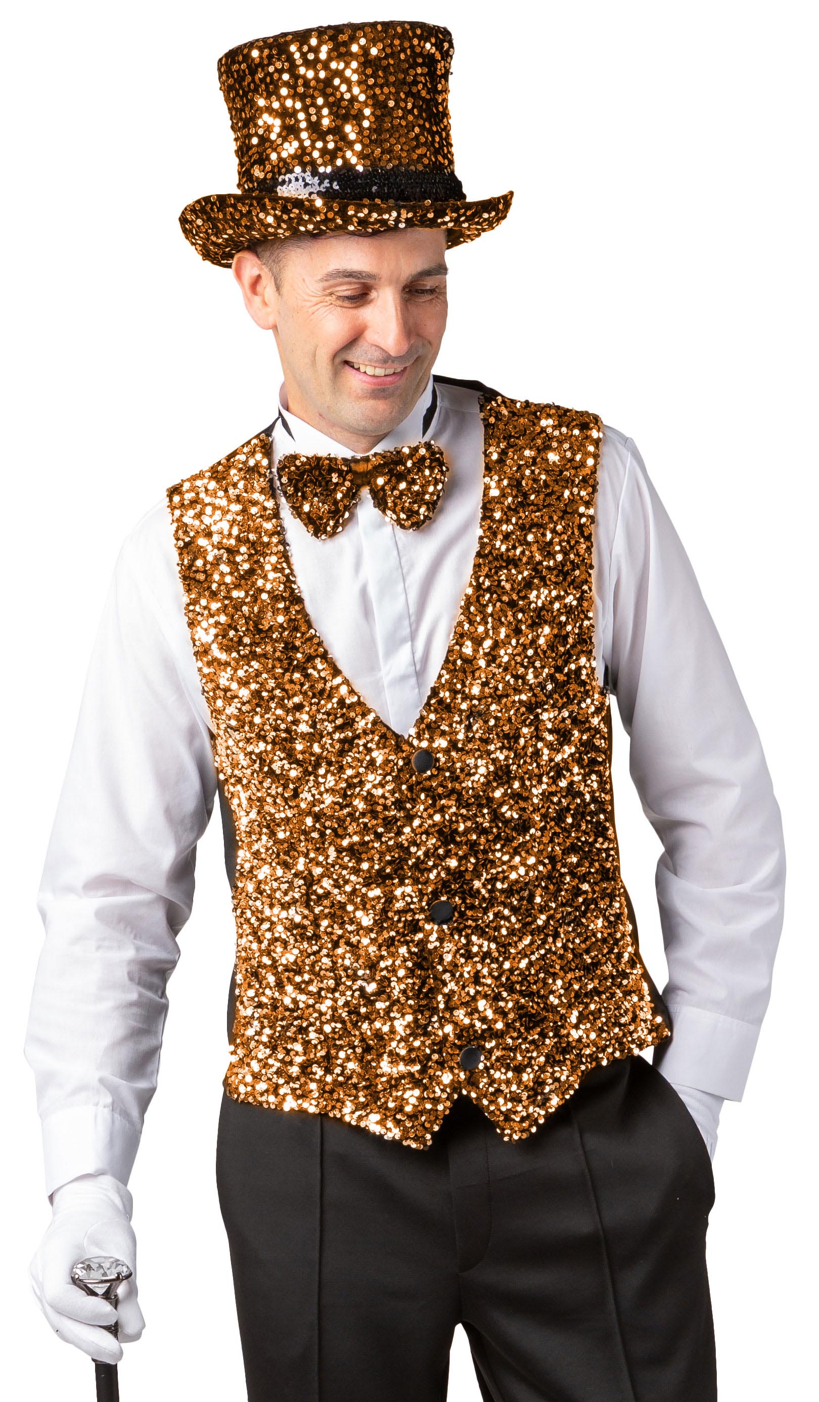 sequin vest, gold