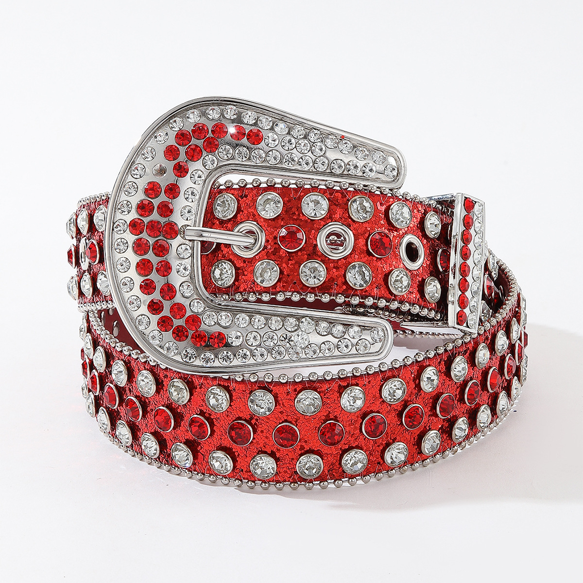 Gürtel Strass, rot