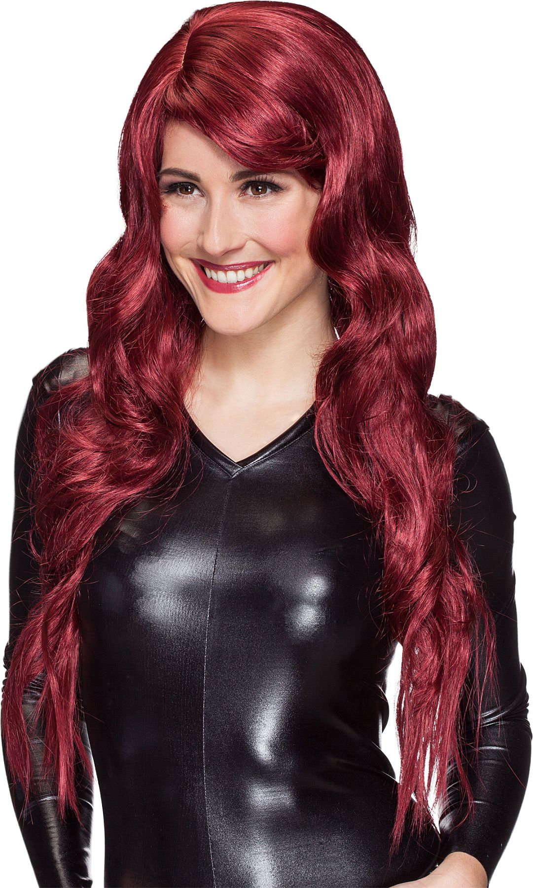 Perruque extra longue, bourgogne