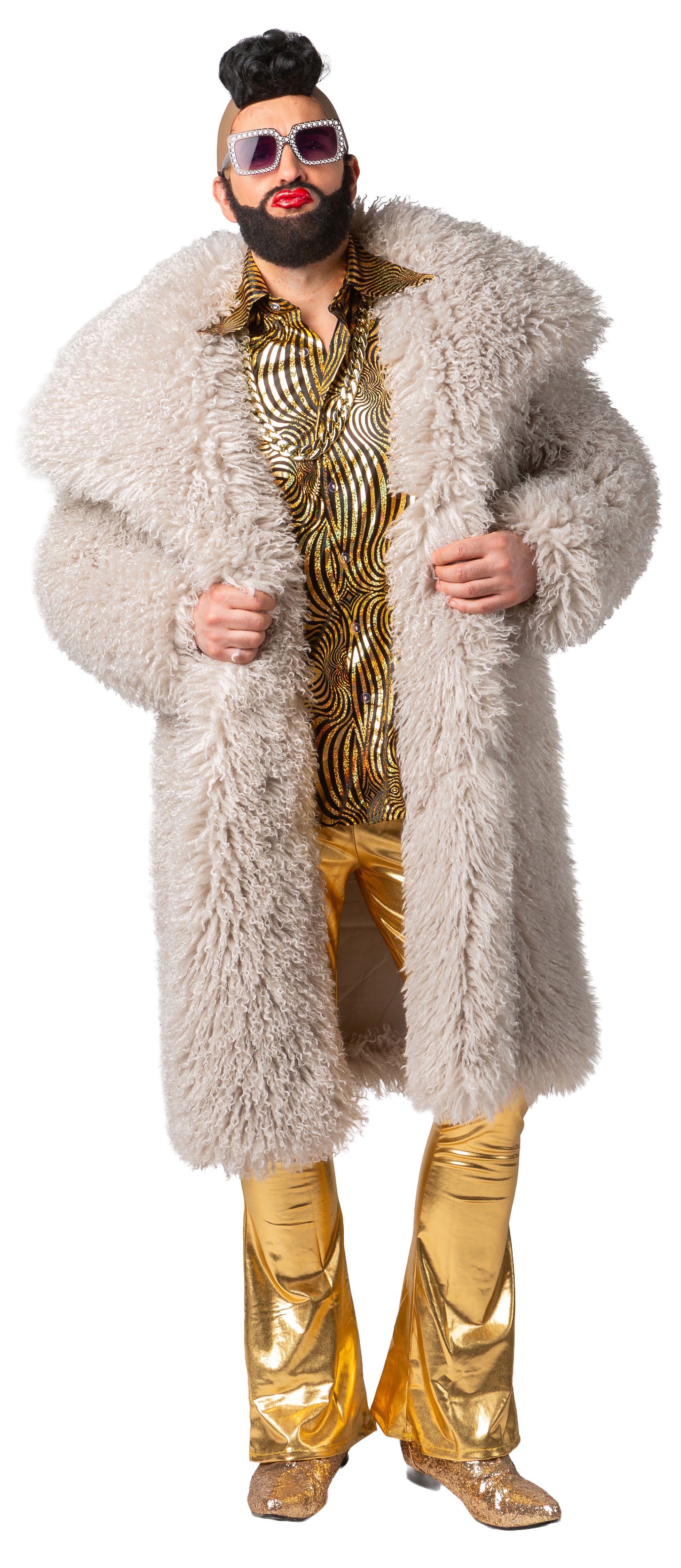 Mantel Kiez lang, sand