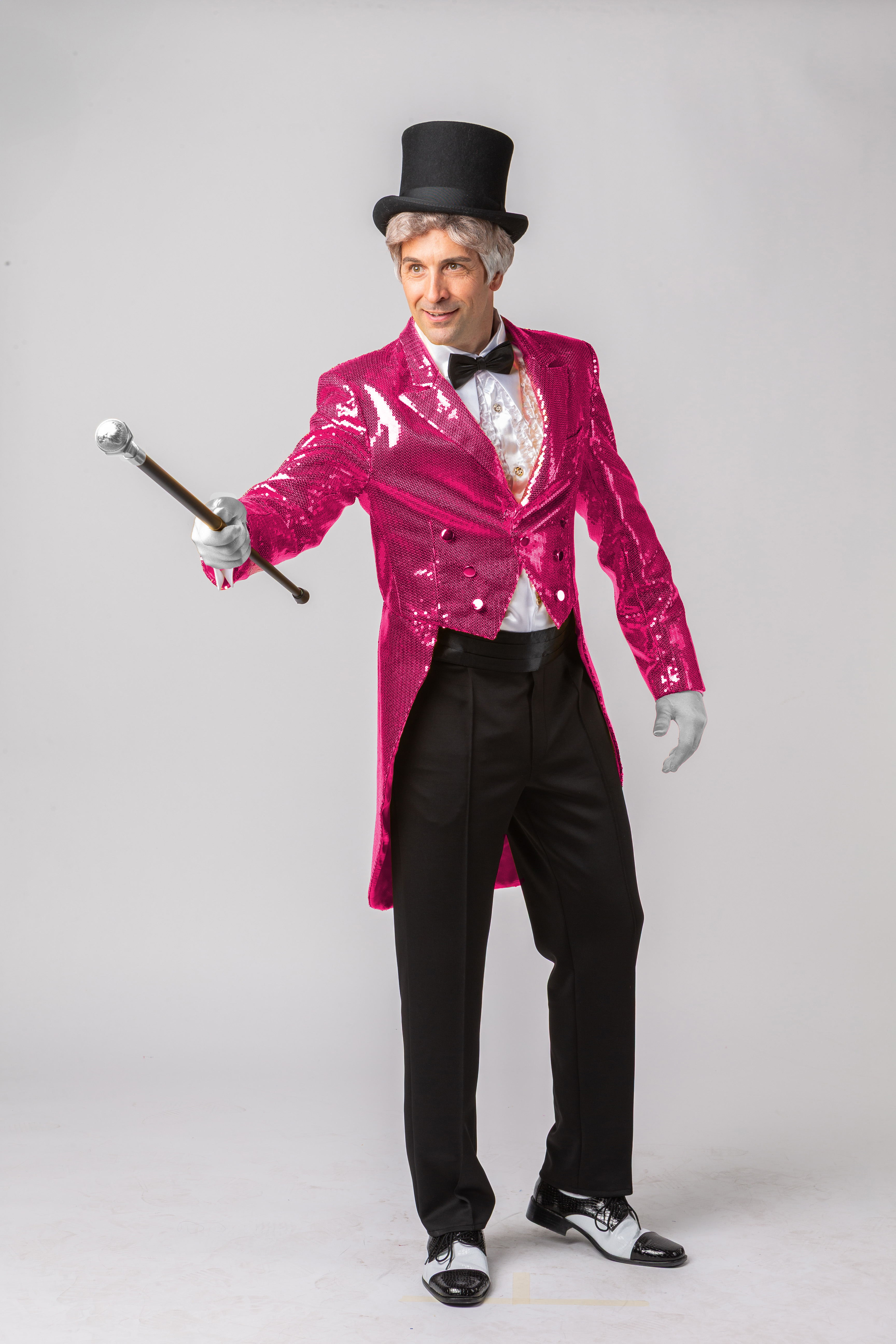 Men's tailcoat with sequins, pink Men's tailcoat with sequins, pink